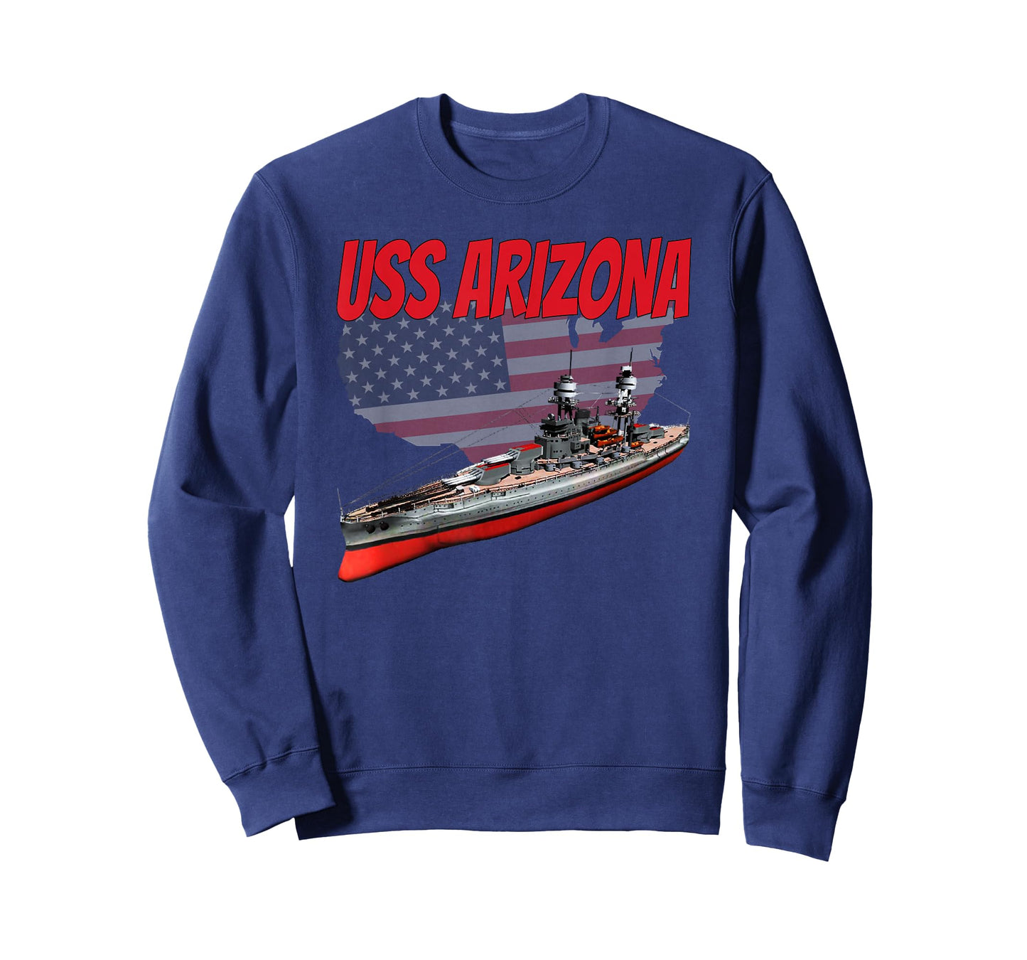 WW2 Battleship USS Arizona BB-39 World War 2 Ship Model Boys T-Shirt