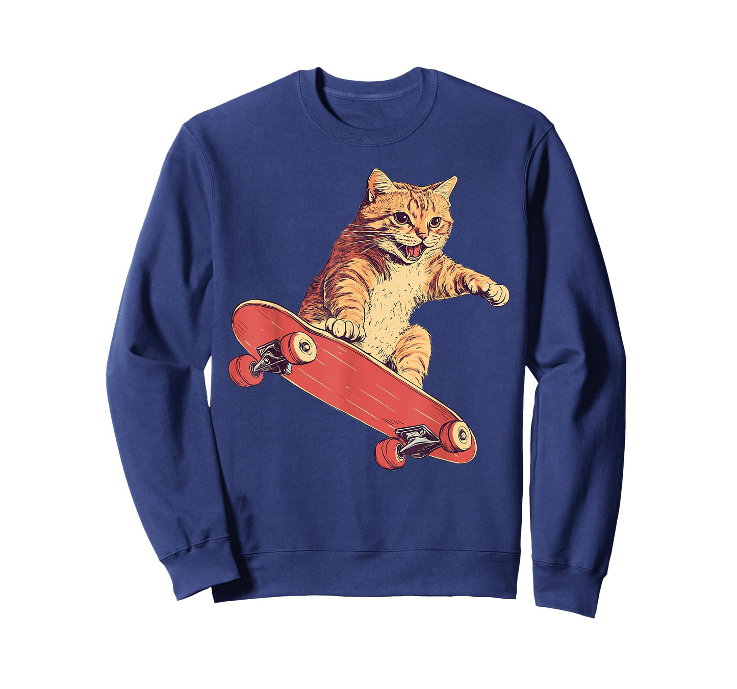 Funny Cat On A Skateboard Skateboarding T-Shirt