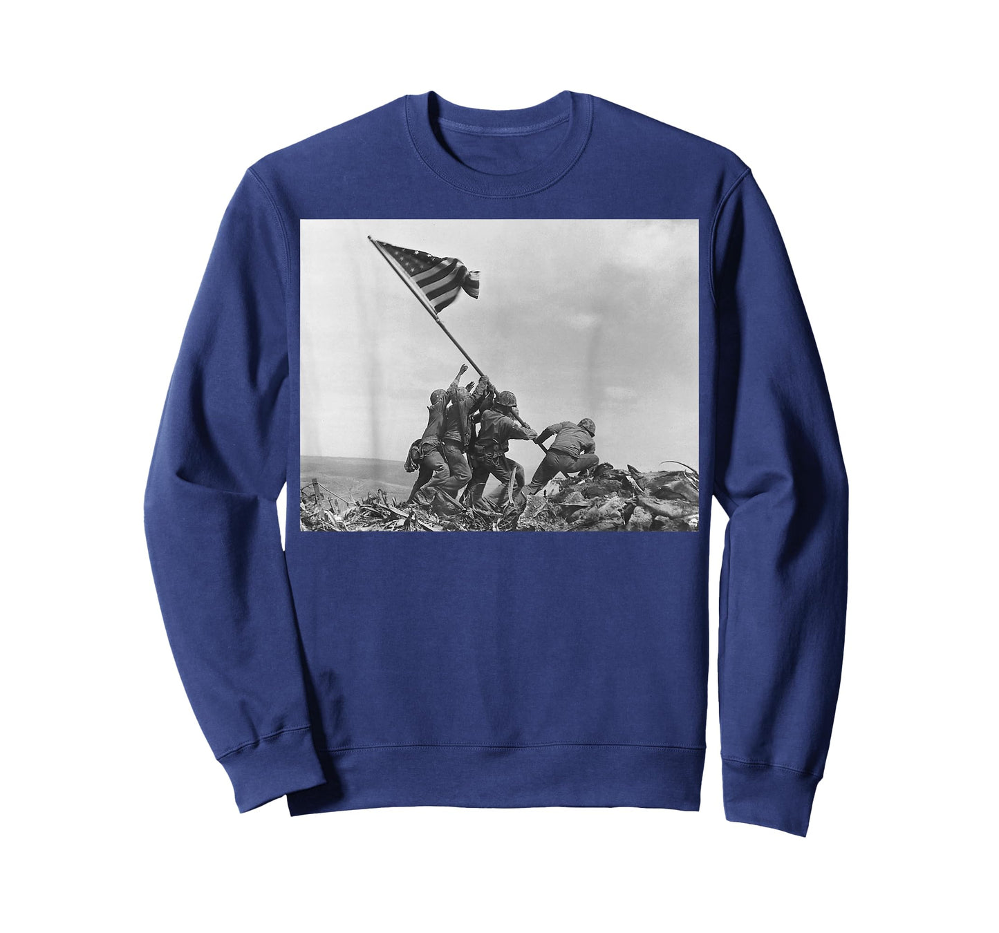 Raising the Flag on Iwo Jima WW2 World War II Patriotic T-Shirt
