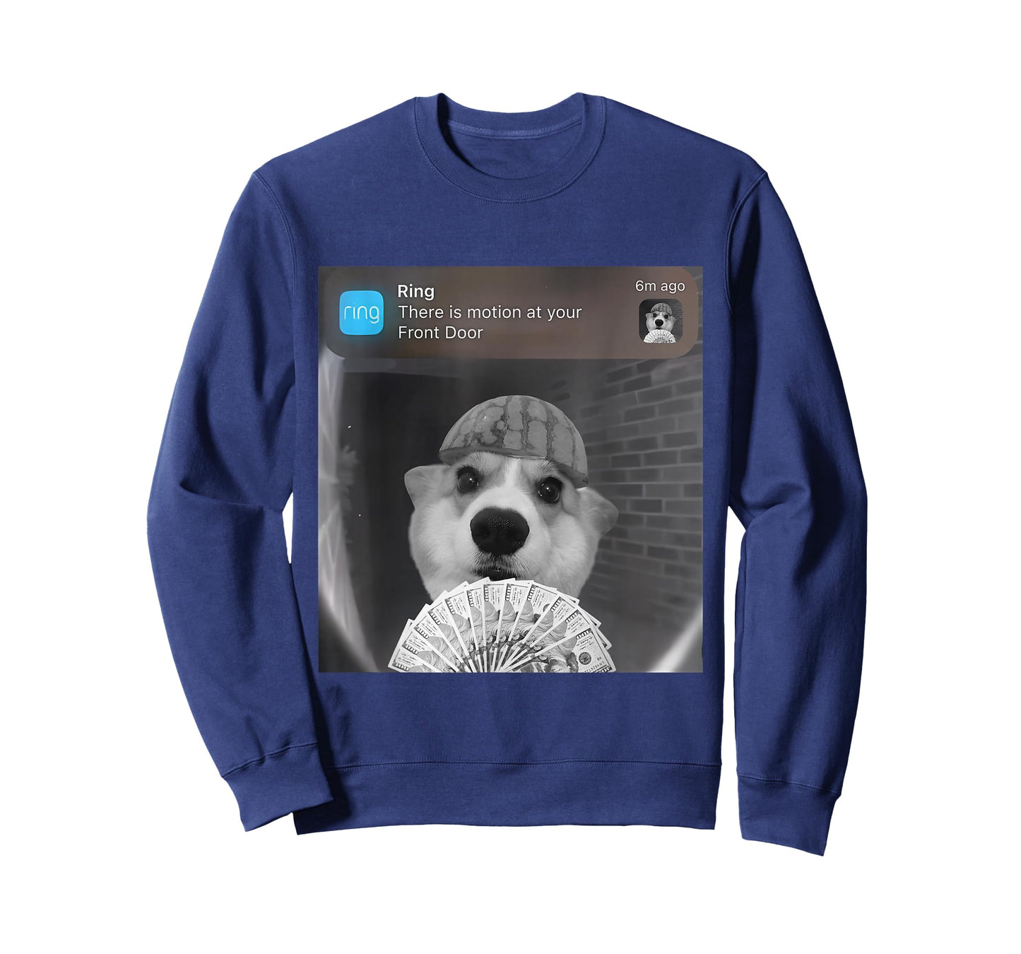 Ring There is Motion at Your Front Door Funny Meme Cute Dog T-Shirt
