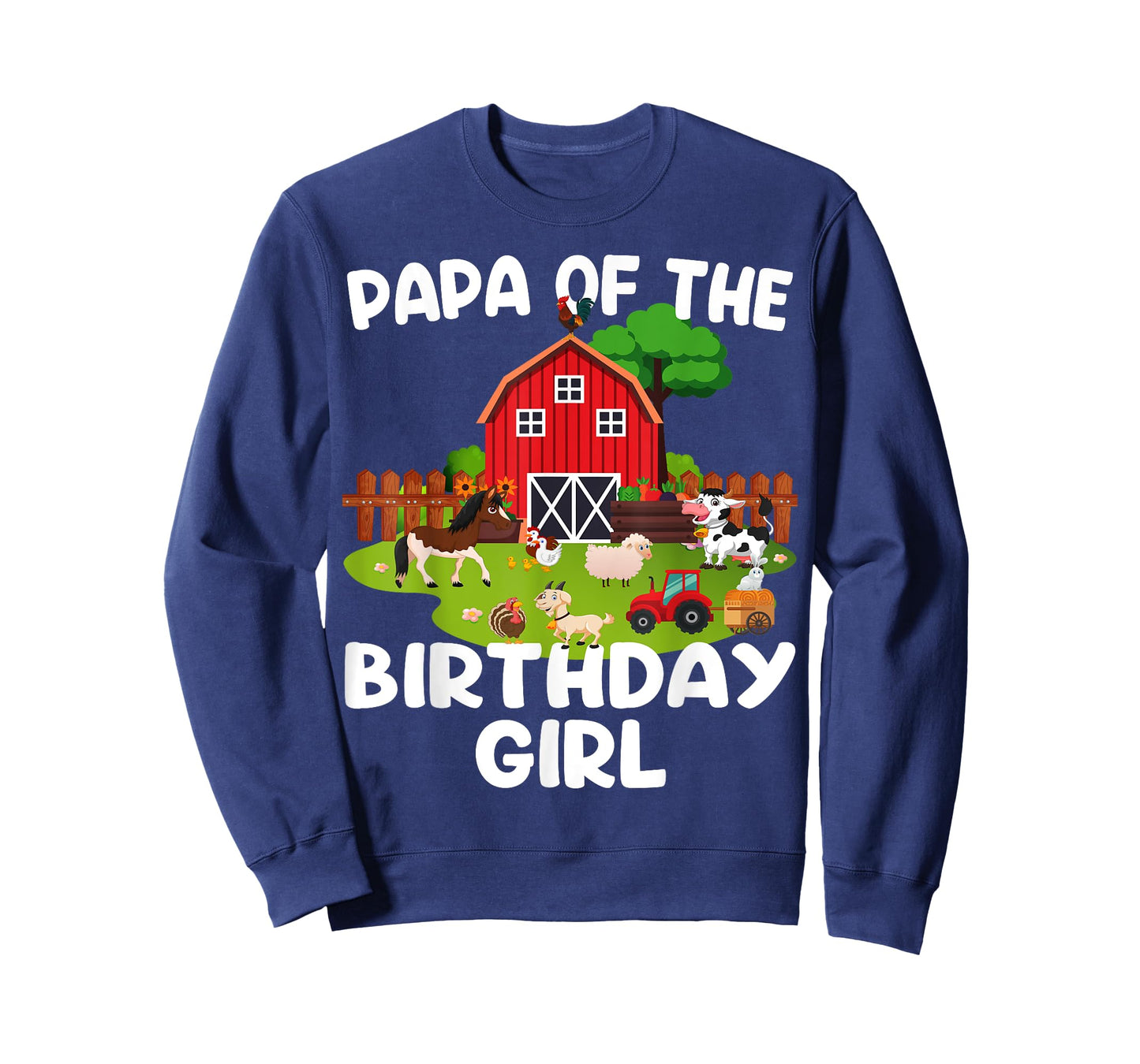 Barnyard Birthday Farm Animals Papa Birthday Girl T-Shirt