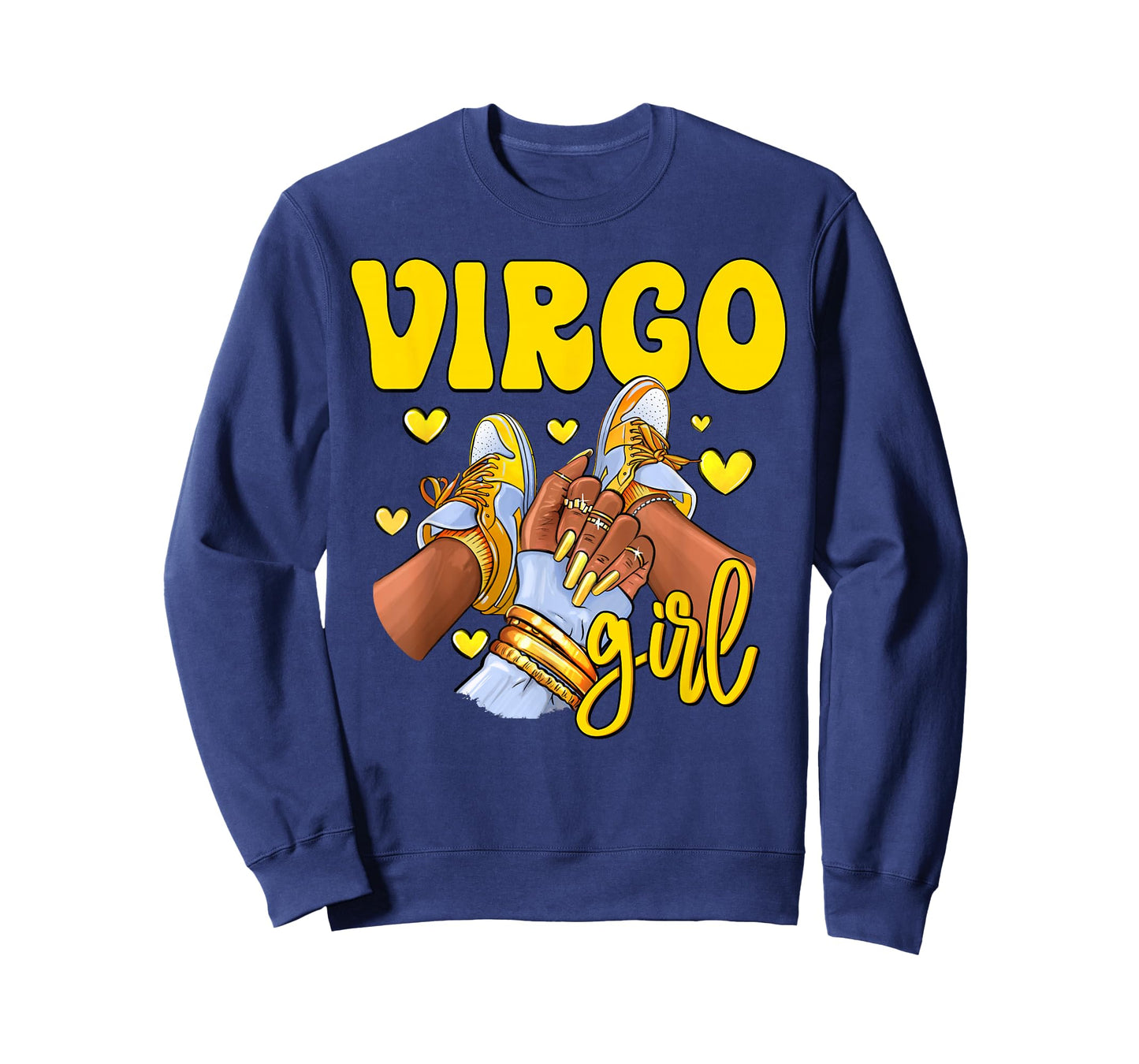 Virgo Girl Shoes Sneakers Zodiac Sign Black Women T-Shirt