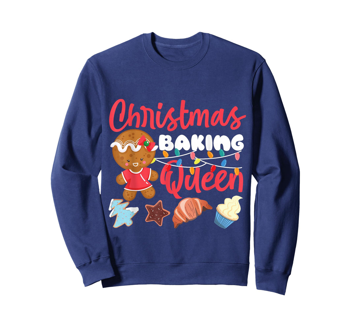 Bake Baking Christmas Gingerbread Man Queen Christmas Baking T-Shirt