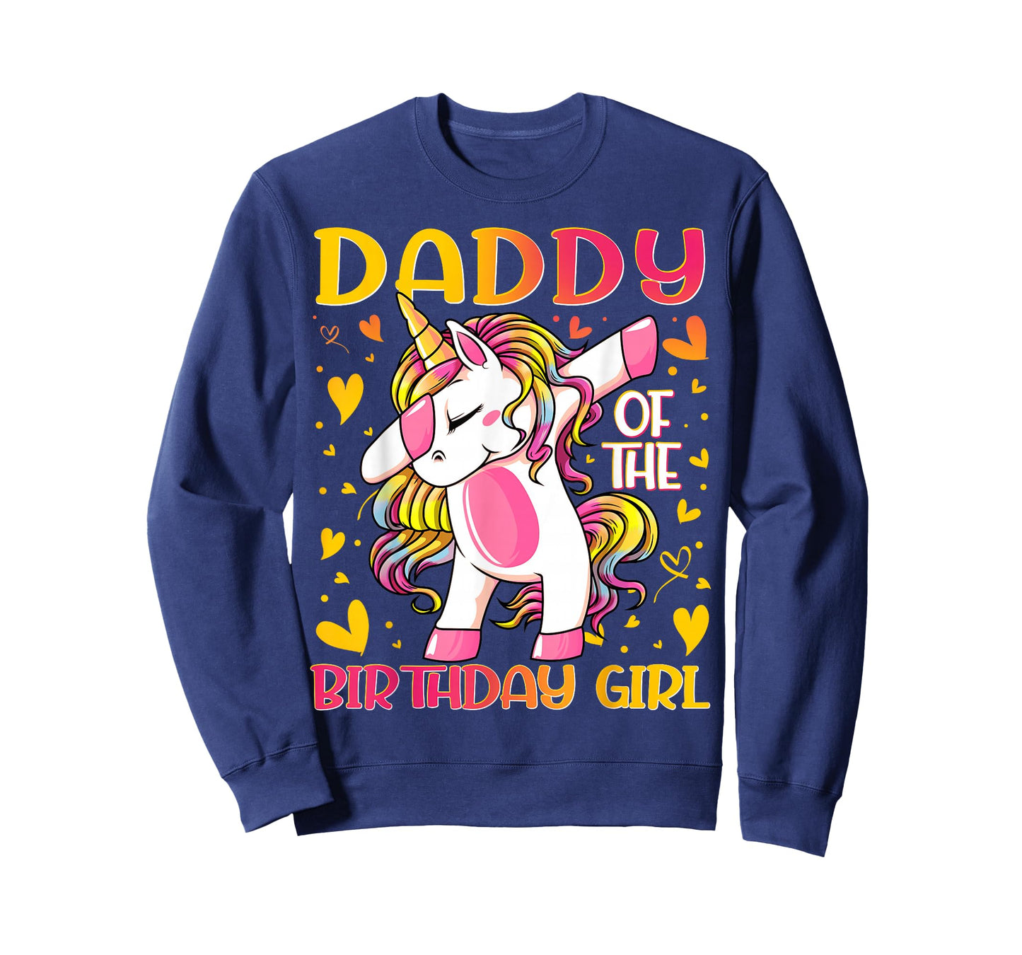 Daddy of the Birthday Girl Dabbing Unicorn Dad Daddy Gifts T-Shirt