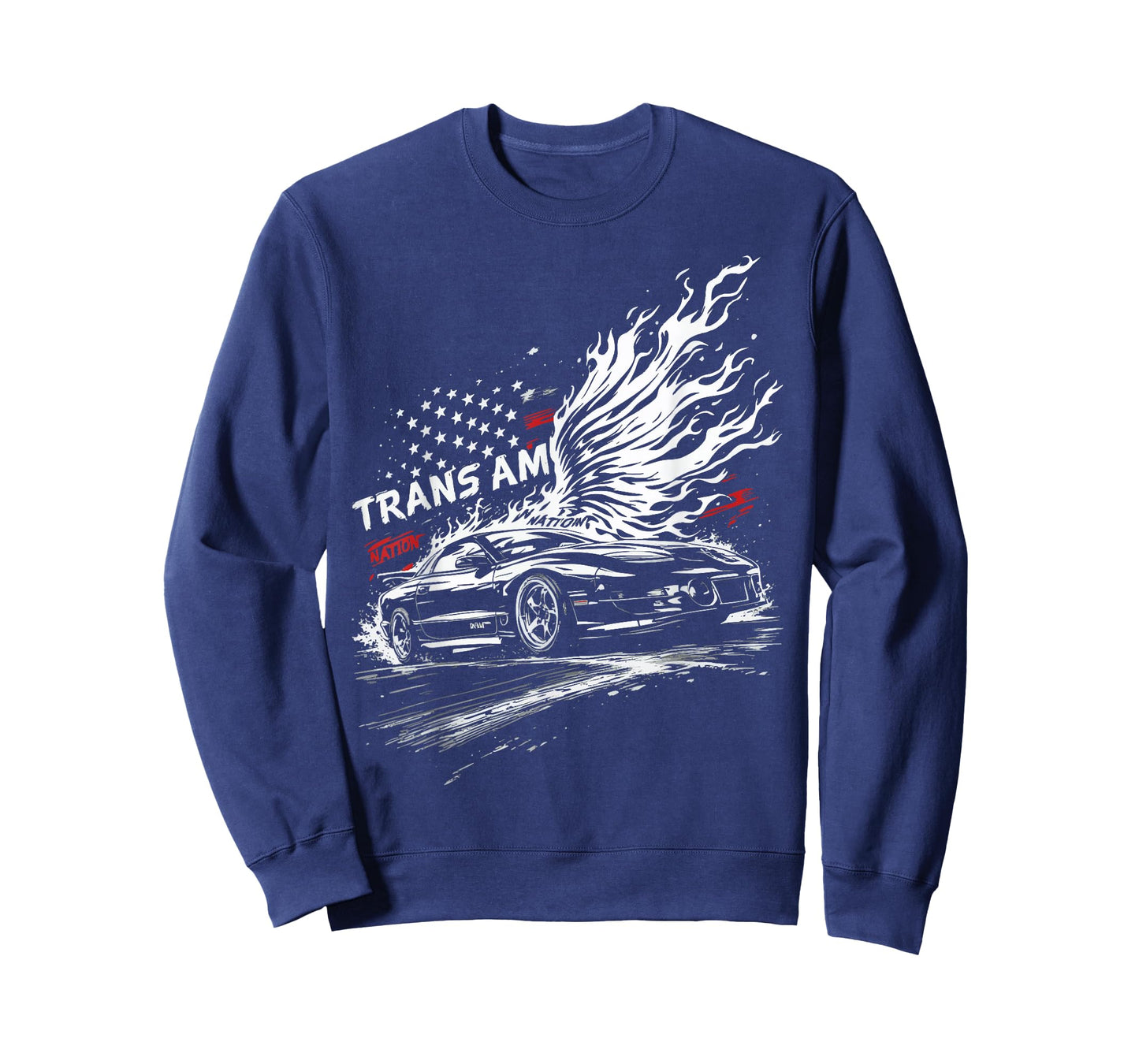Trans Am Muscle Car 1990's Patriotic Flame USA Flag Trans AM T-Shirt