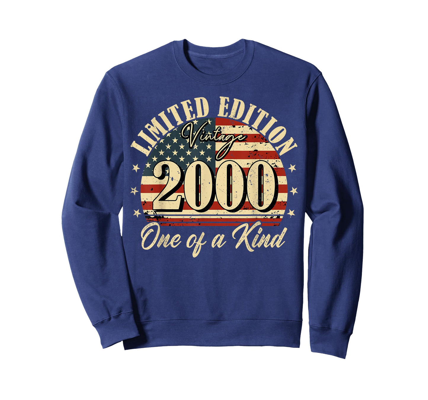 Vintage 2000 Limited Edition 25th Funny Birthday USA Flag T-Shirt