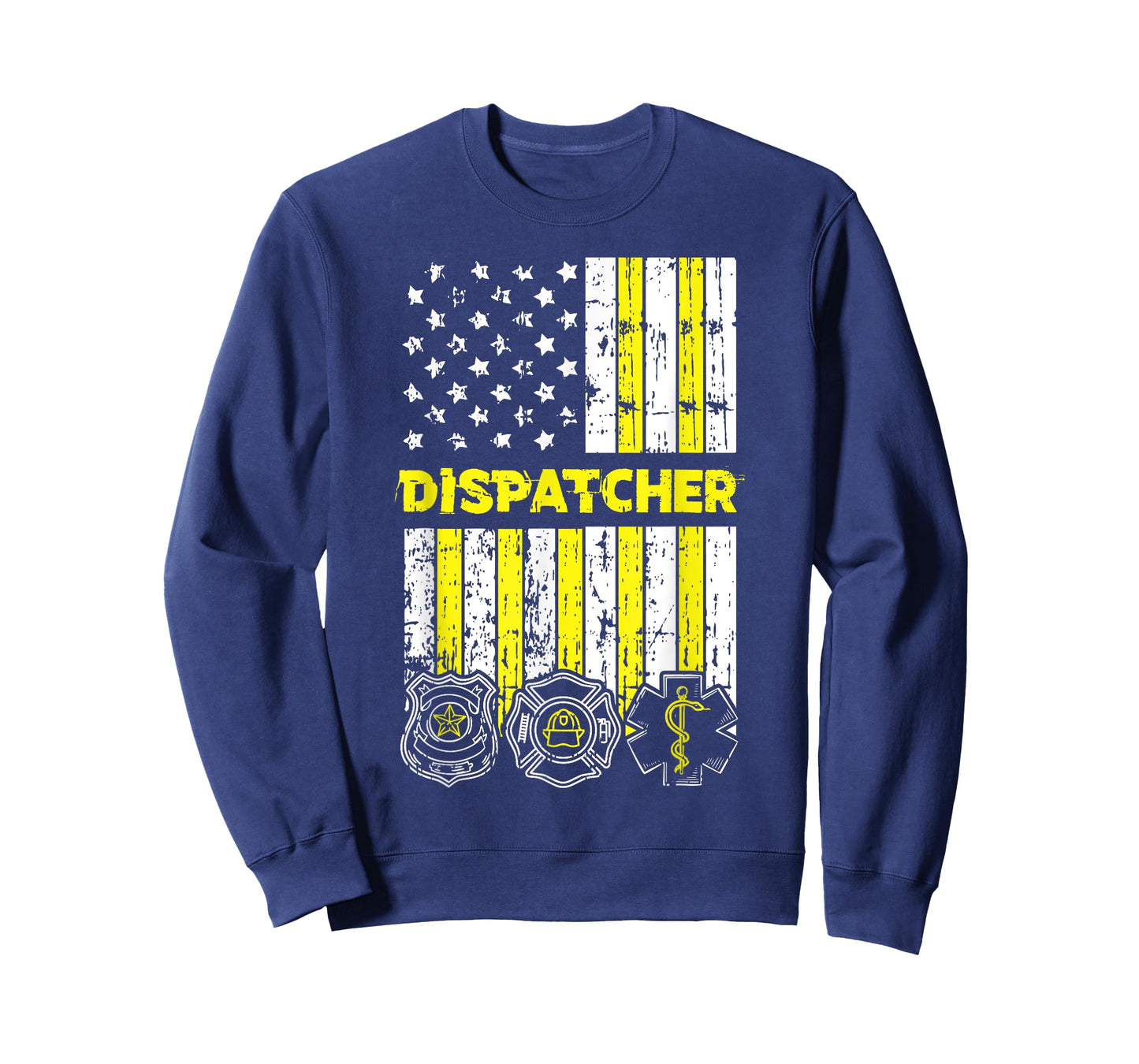 American Flag 911 Operator Dispatch-er Police Fire EMS Gift Women Kids Men T-Shirt
