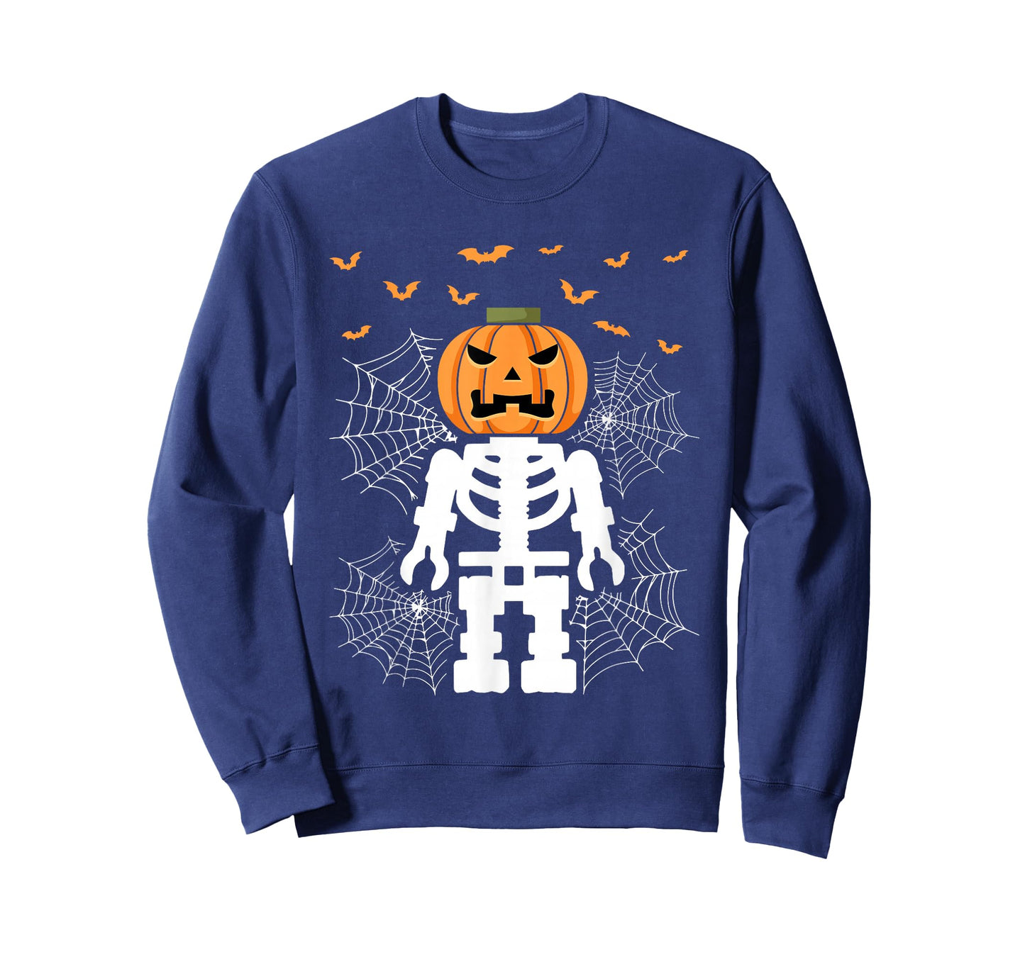 Halloween Skeleton Pumpkin Master Builder Blocks Building T-Shirt