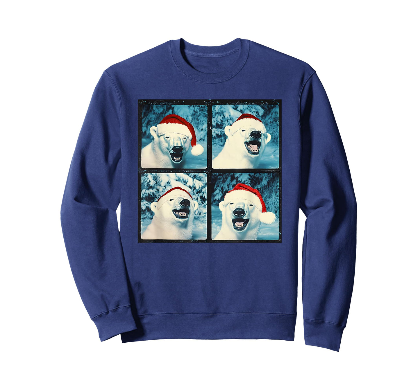 Santa Polar Bear Animal Photography Christmas Polar Bear T-Shirt