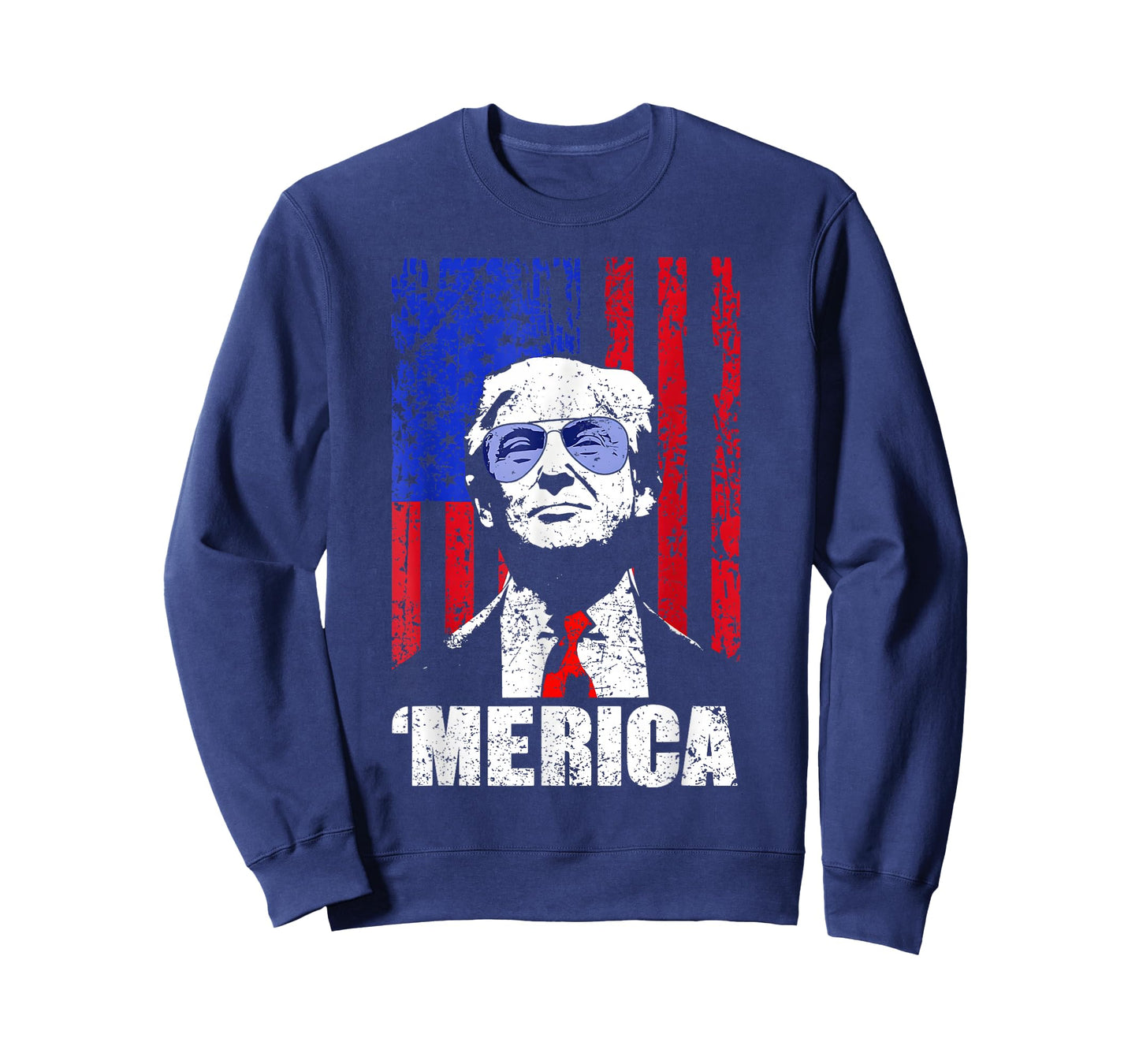 'Merica Trump Happy 4th of July Trump American Flag Gifts T-Shirt