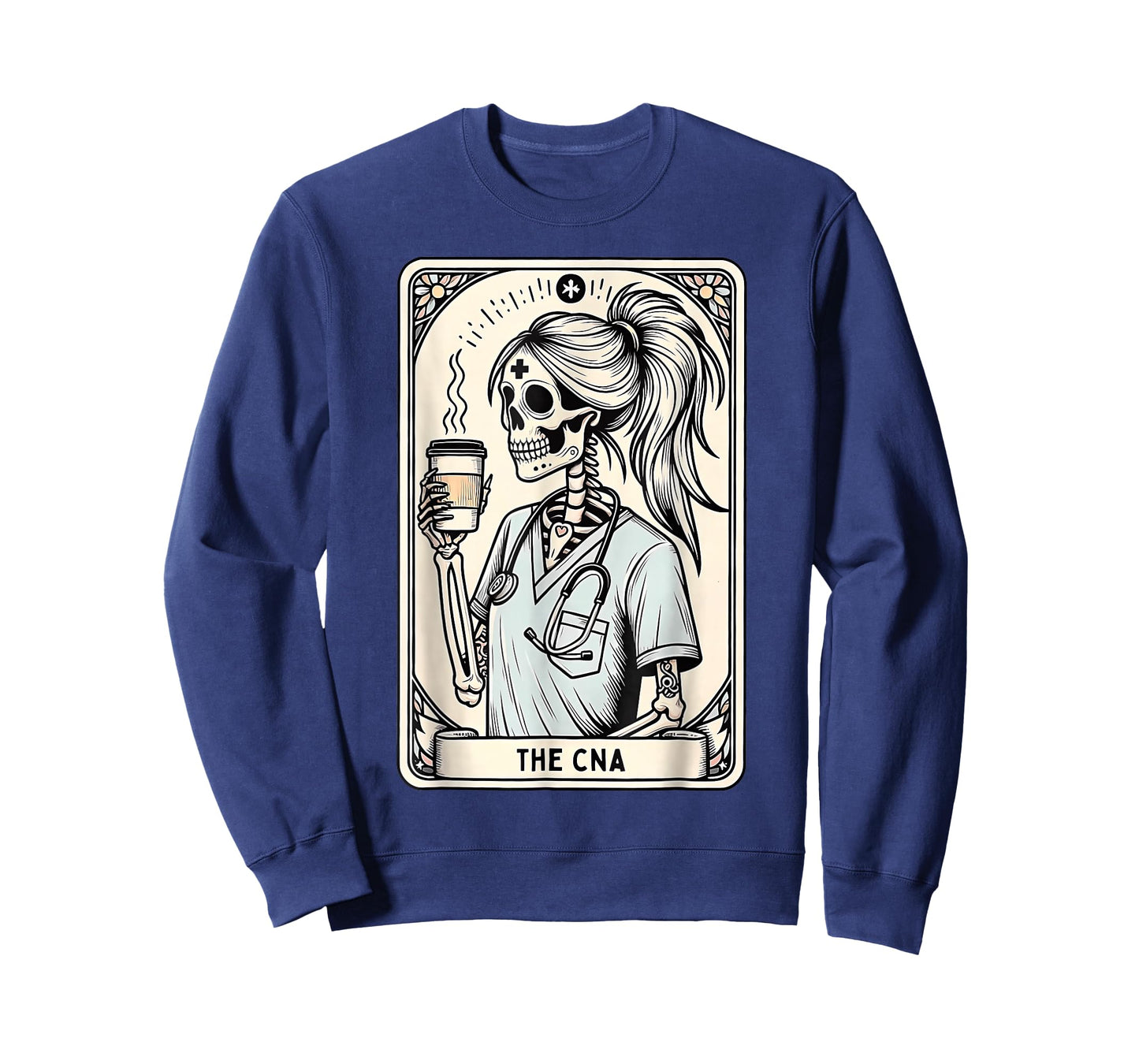 Certified Nurse Assistant Tarot Card Skeleton CNA Halloween T-Shirt