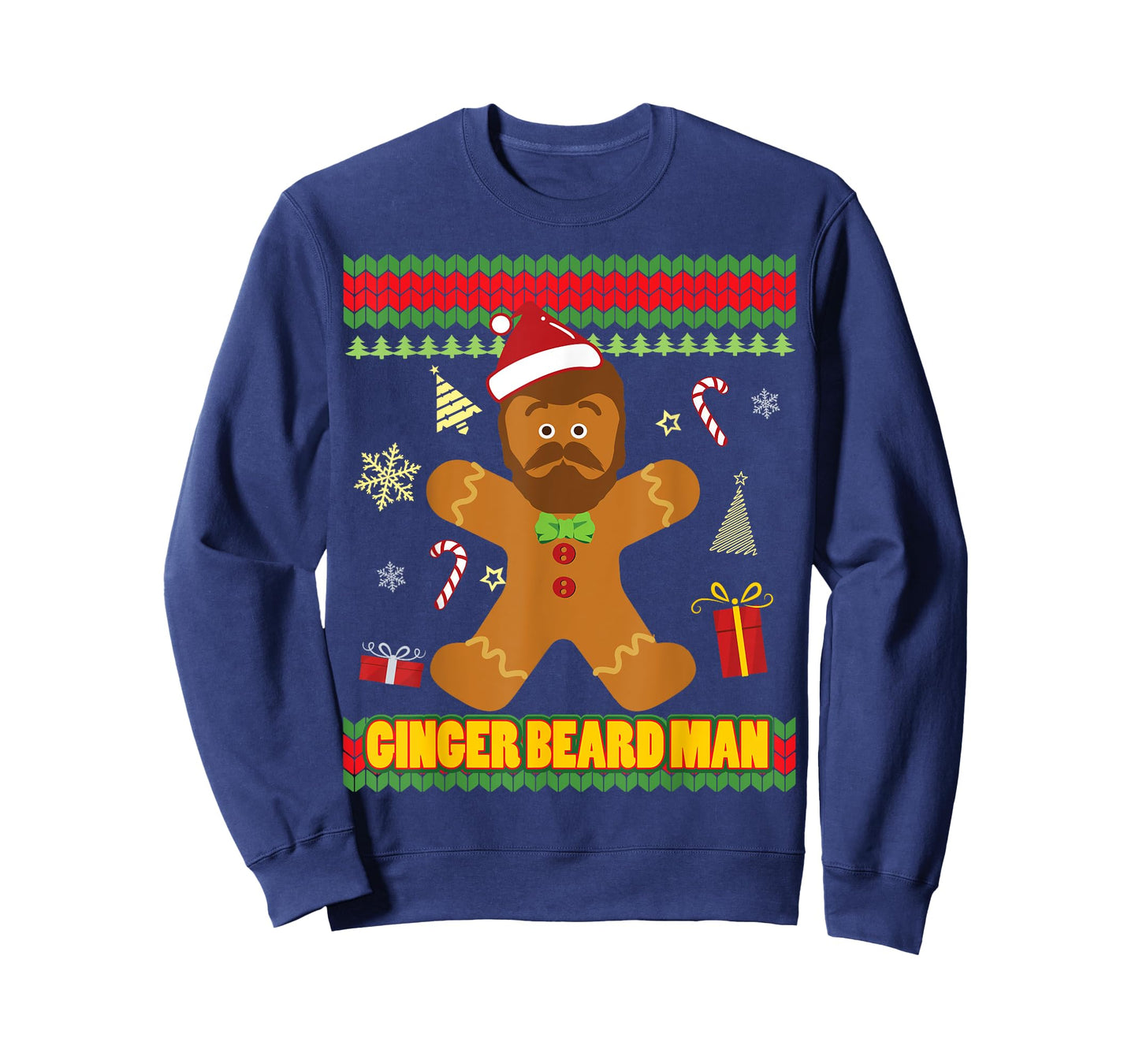 Ugly Ginger Beard Man Holiday Gingerbread Christmas T-Shirt