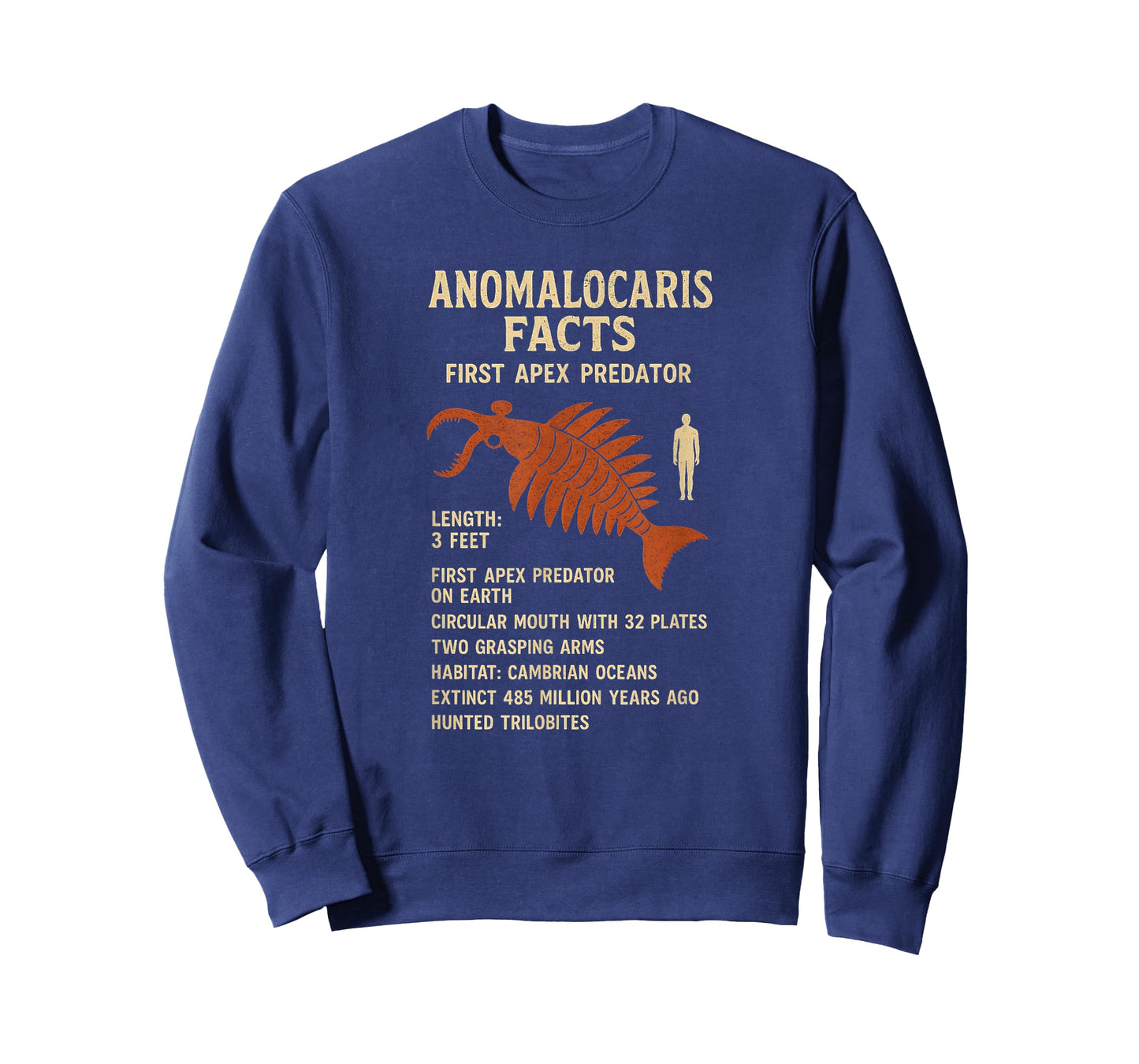 Anomalocaris Facts First Apex Predator Cambrian T-Shirt