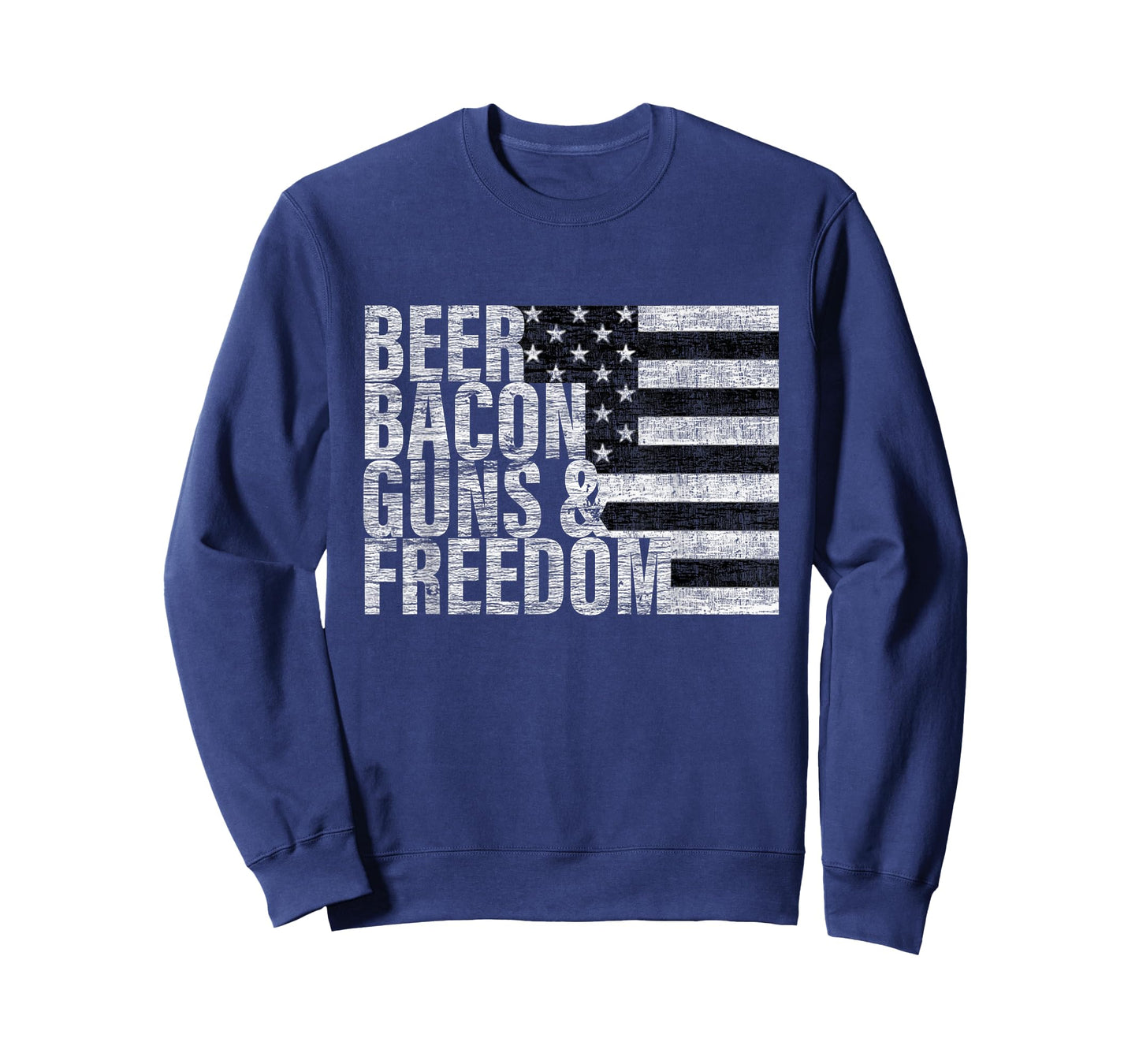 Beer Bacon Guns & Freedom T-shirt Flag Tee T-Shirt
