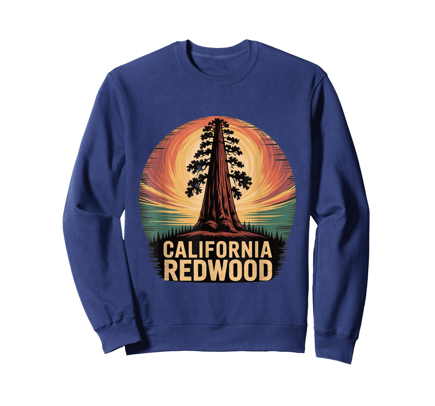 California Redwood Tree Sunset Nature Outdoor Lovers T-Shirt