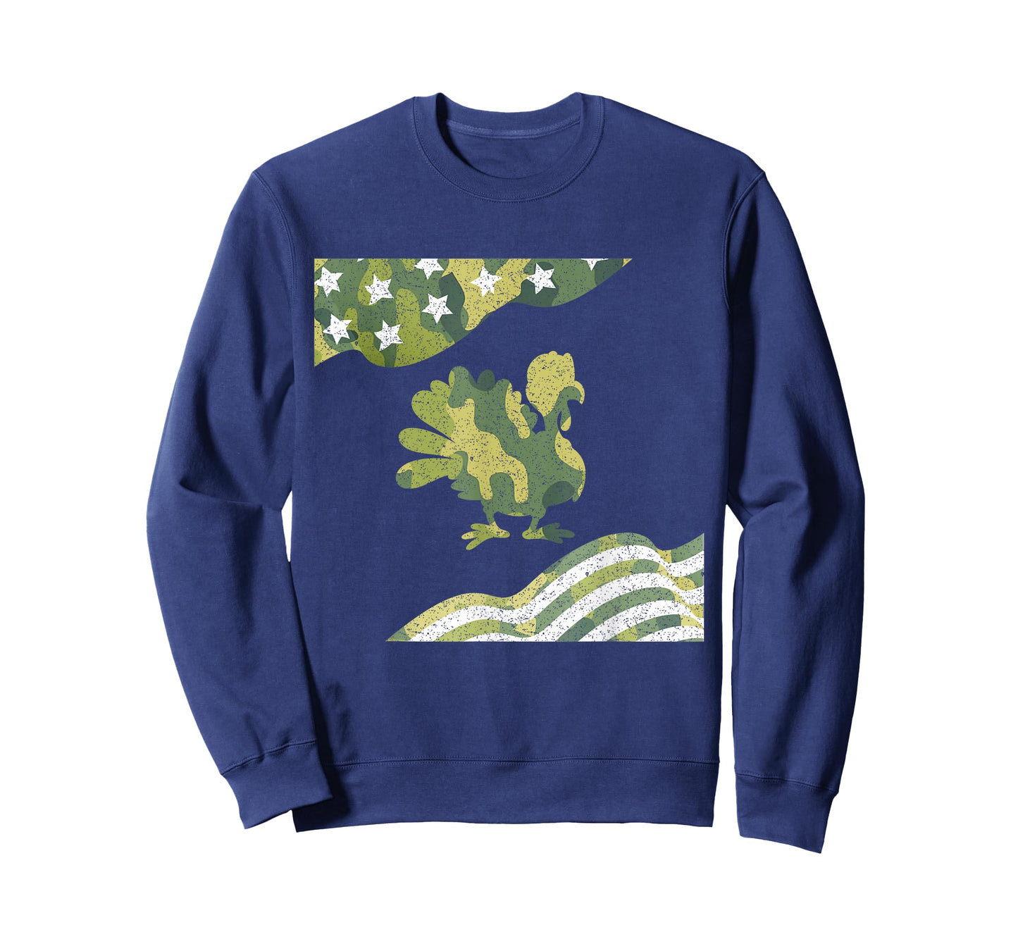 Thanksgiving Camo American Flag Turkey USA Hunting Day Men T-Shirt