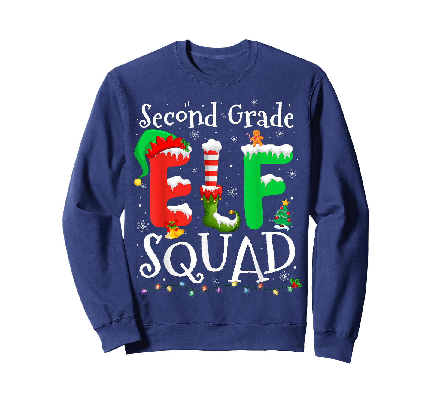 2nd Grade Elf Squad Xmas Funny Christmas Second Grade Elf T-Shirt