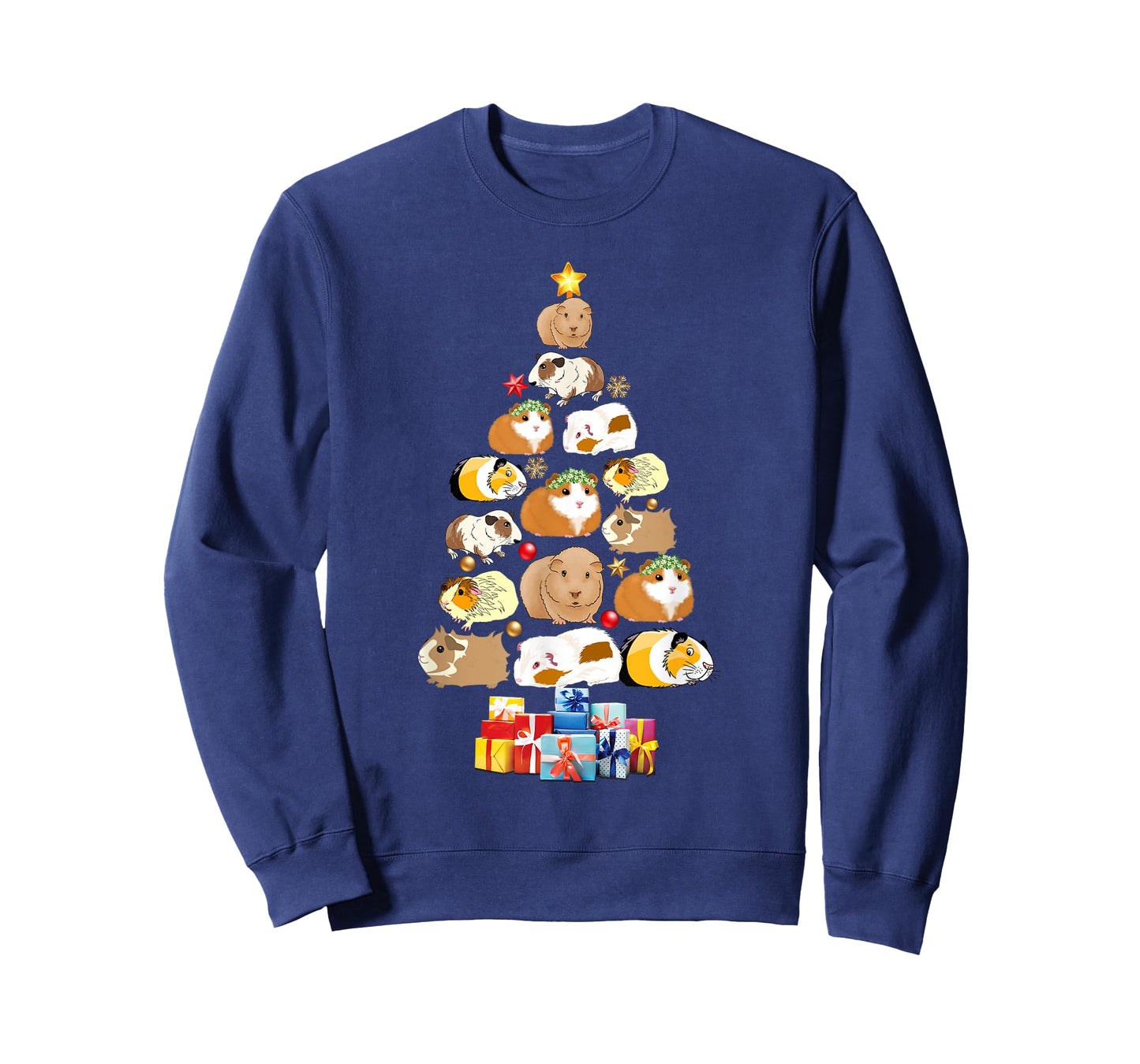 Tree Guinea Pig Christmas Animals Lovers Xmas Pajamas Gifts T-Shirt