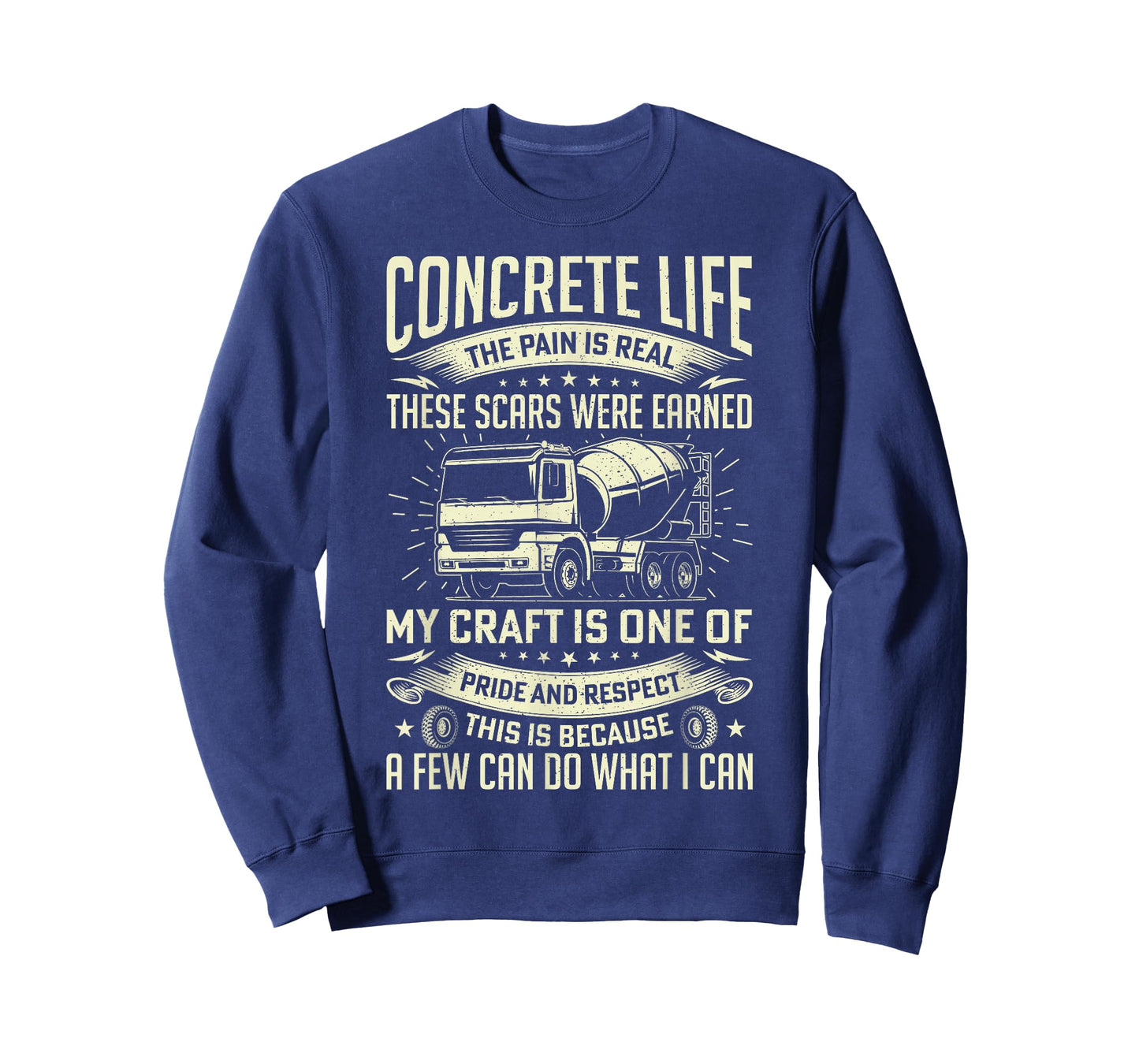 Concrete Life Funny Concrete Finisher Cement Worker Dad Mens T-Shirt