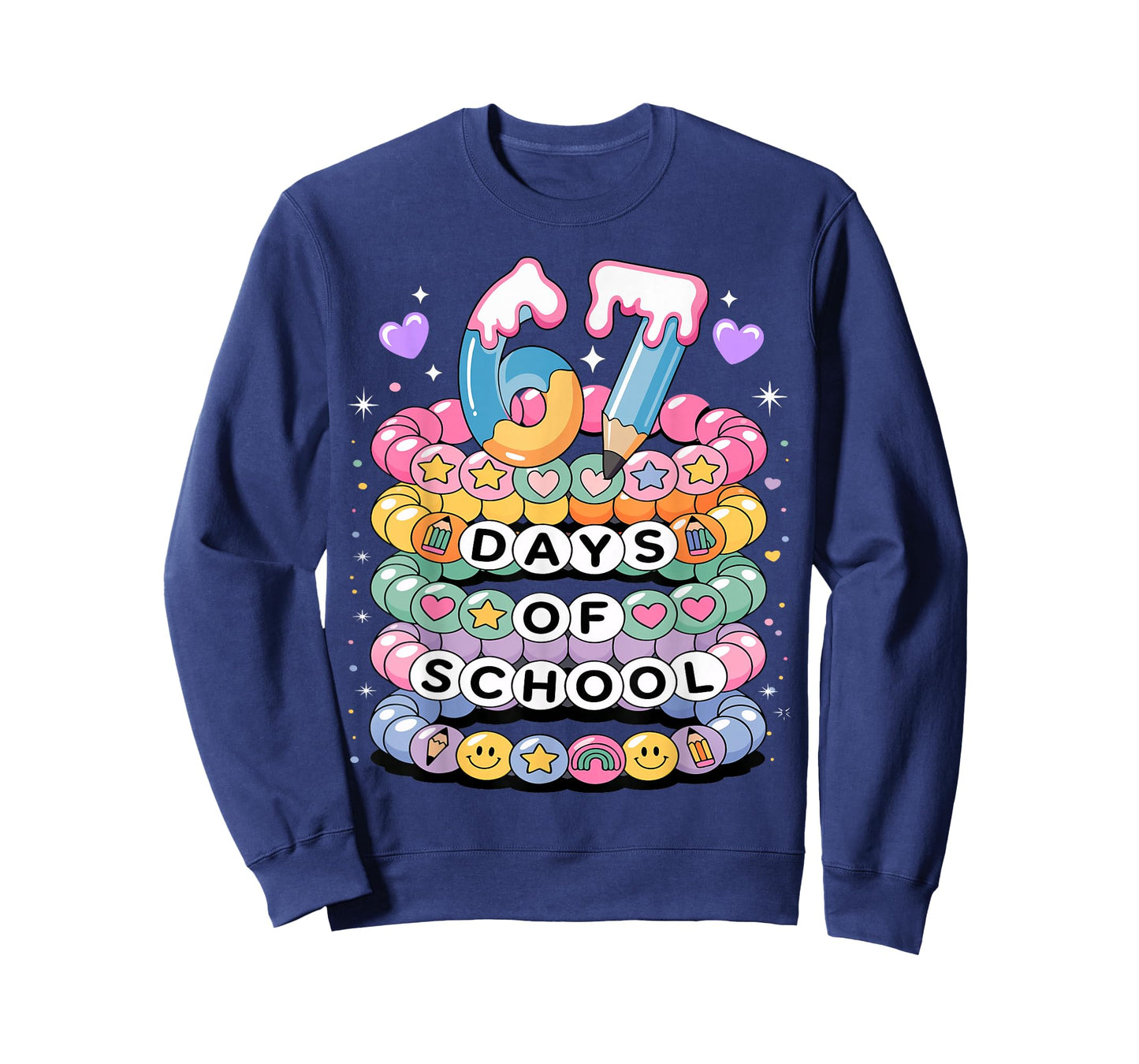 67 Days of School Meme Friendship Bracelets 100 Days Smarter T-Shirt