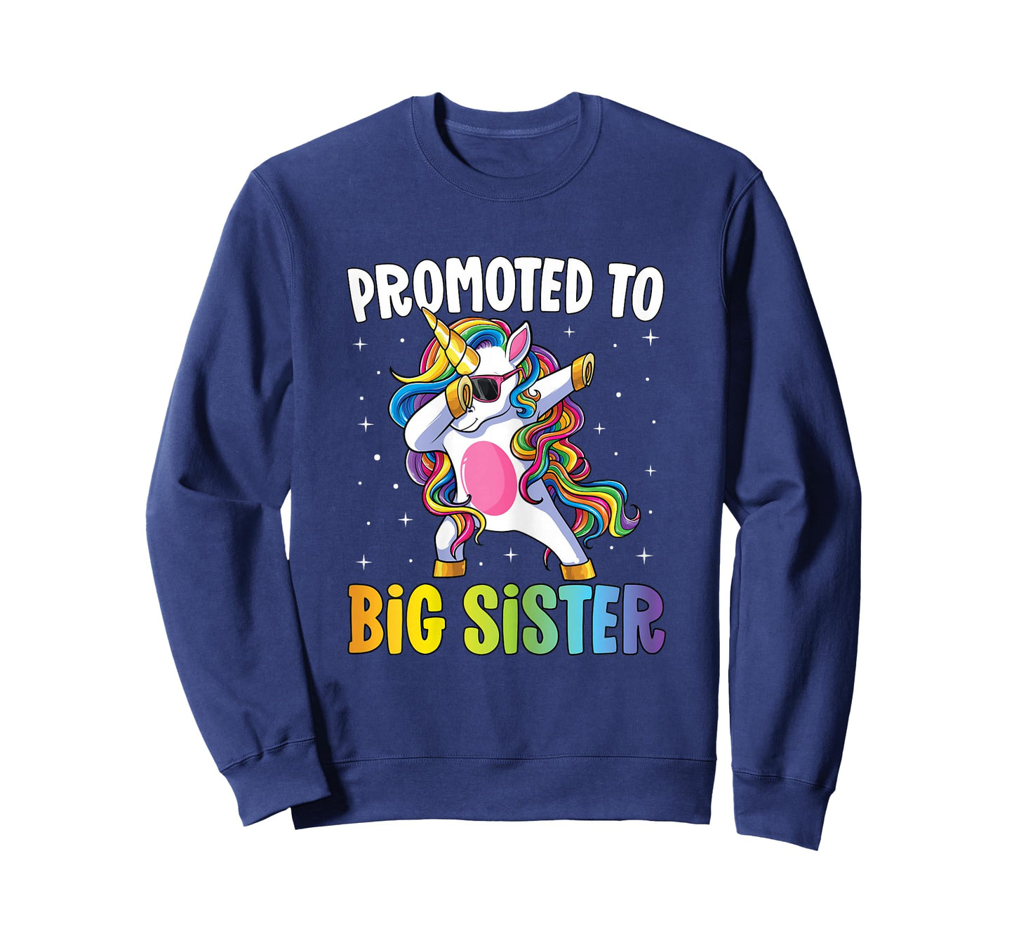 Promoted to Big Sister Girls Dabbing Unicorn Older Sister T-Shirt
