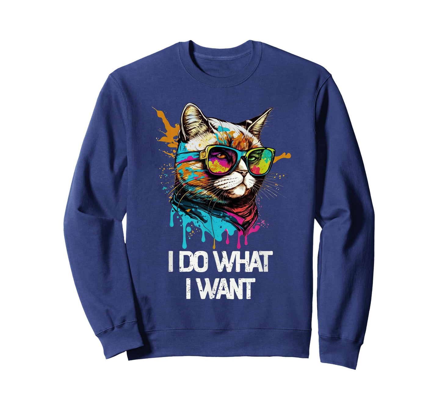 I Do What I Want Cat with Sunglasses T-Shirt