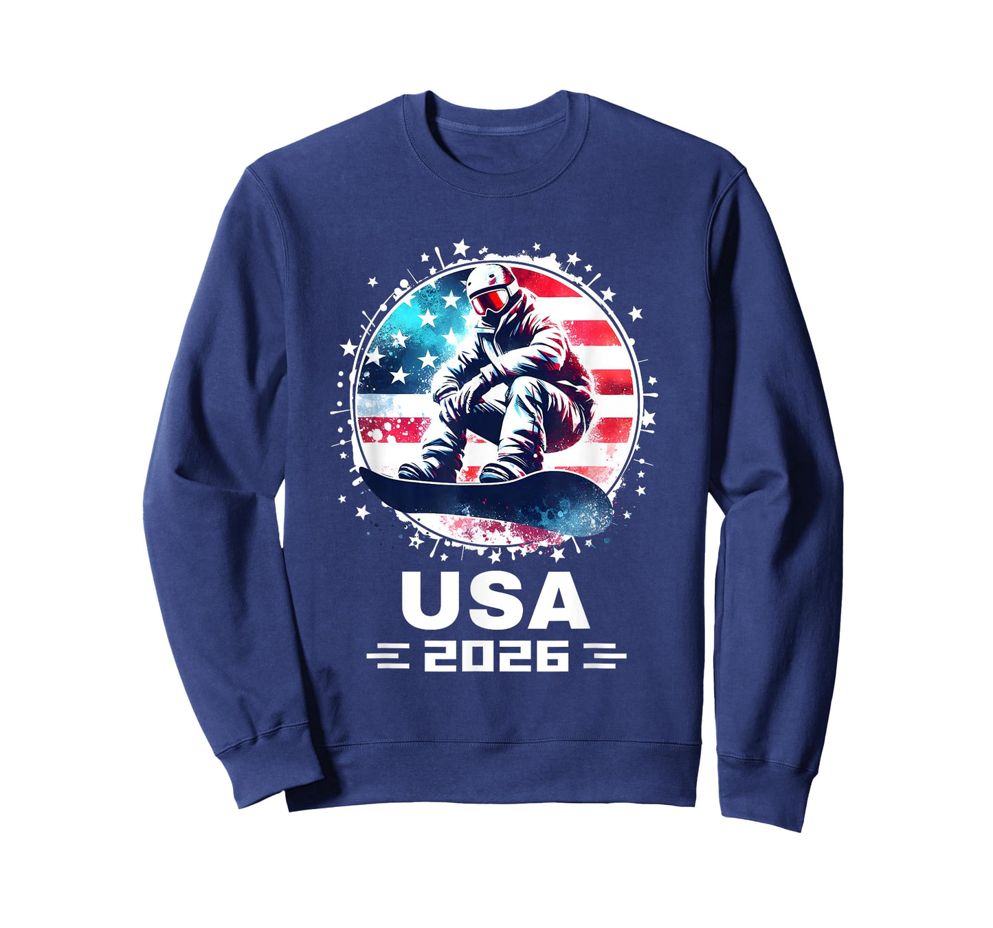 USA Team 2026 United States American Flag Snowboarding USA T-Shirt