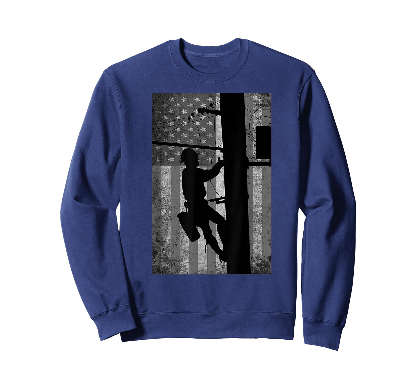 Lineman American Flag | Electric Cable Lineman Gift T-Shirt