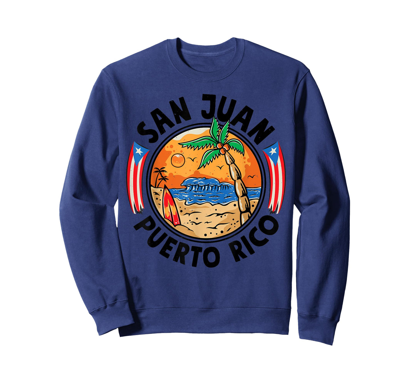San Juan Puerto Rico Beach Retro Vintage 70s Sunset Summer Men Women Girls Kids T-Shirt