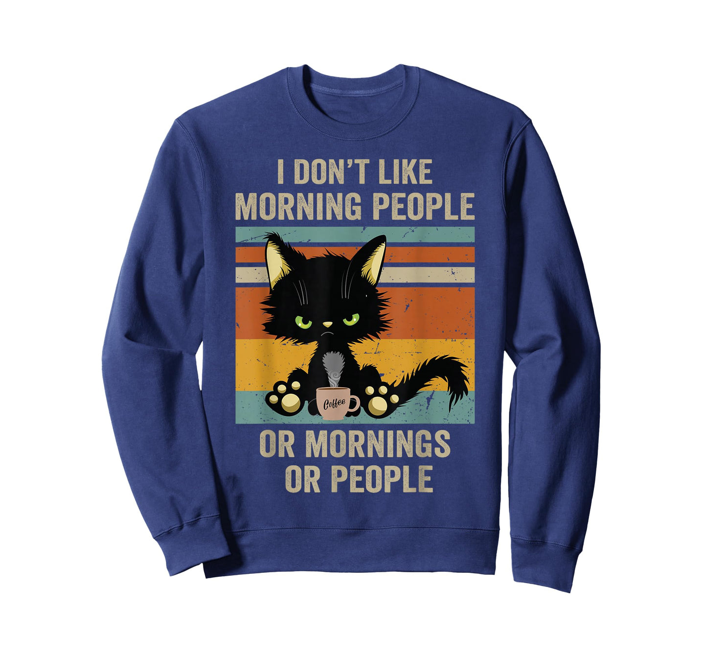 I Hate Morning People And Mornings And People Coffee Cat T-Shirt