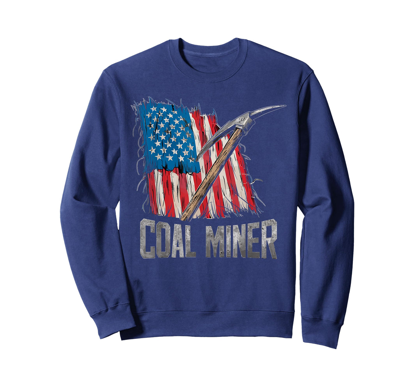 American USA Flag Coal Miner Mining Miners Carbon Coals Mine T-Shirt for Women Men