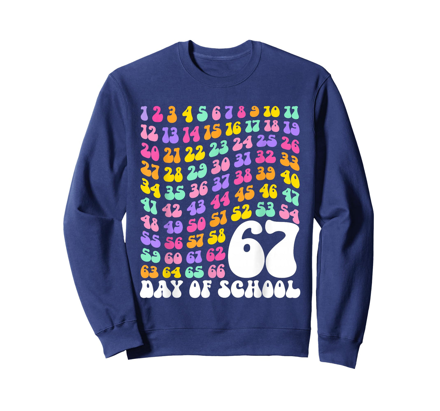 67th Day of School Teacher Kids 67 Math Numbers 100th Days T-Shirt