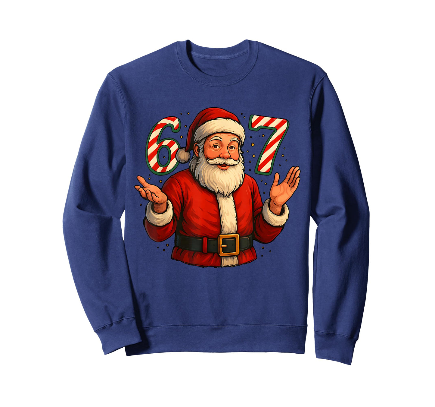 Funny 67 Meme Santa Style Christmas 6 7 T-Shirt