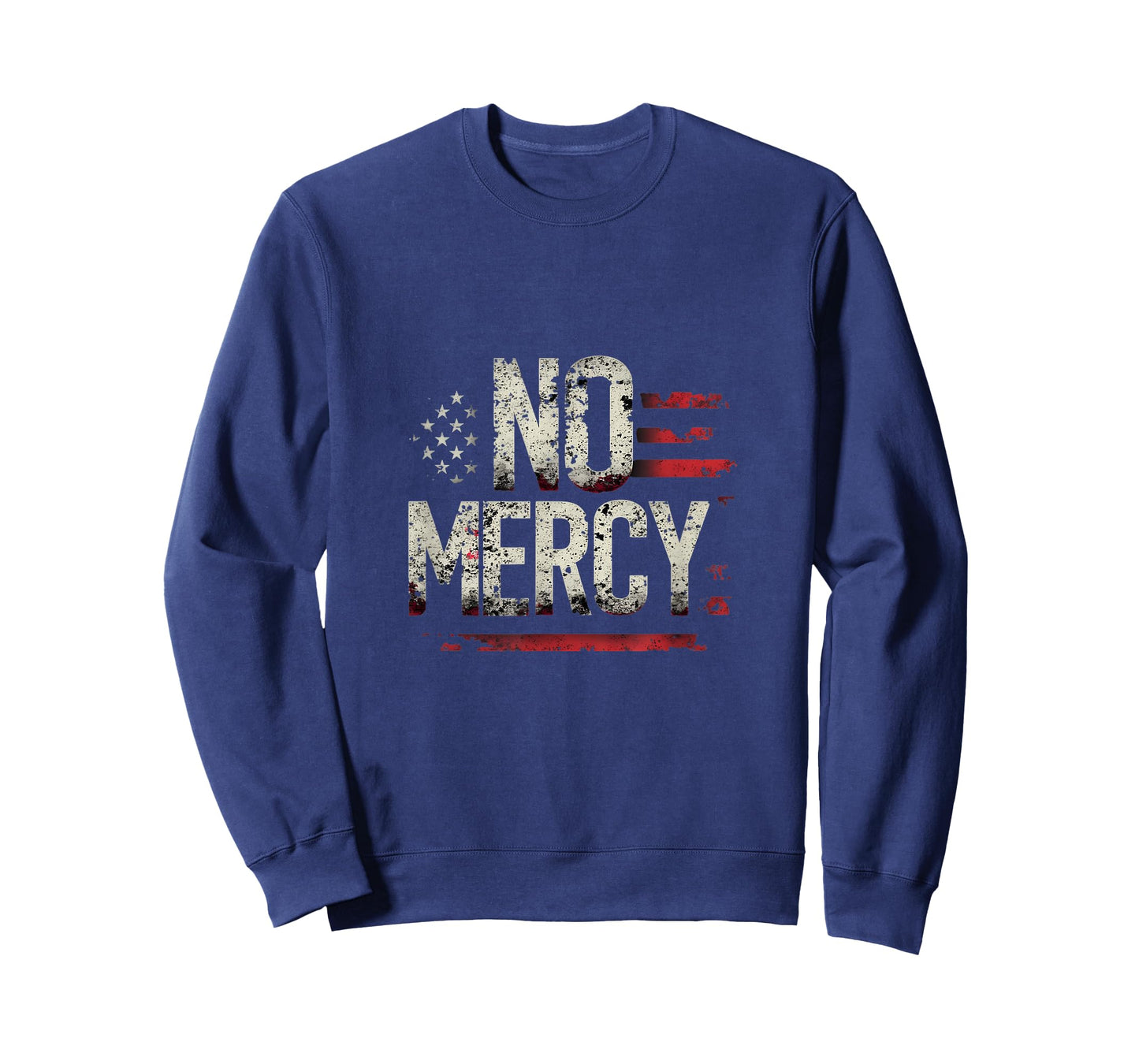 No Mercy American Flag Distressed Style T-Shirt