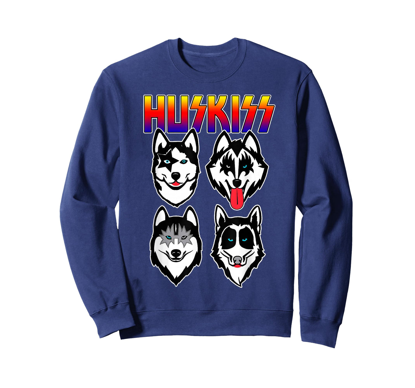 Huskiss Funny Dogs Puppy Rock Rockin Gift for Husky Lover T-Shirt