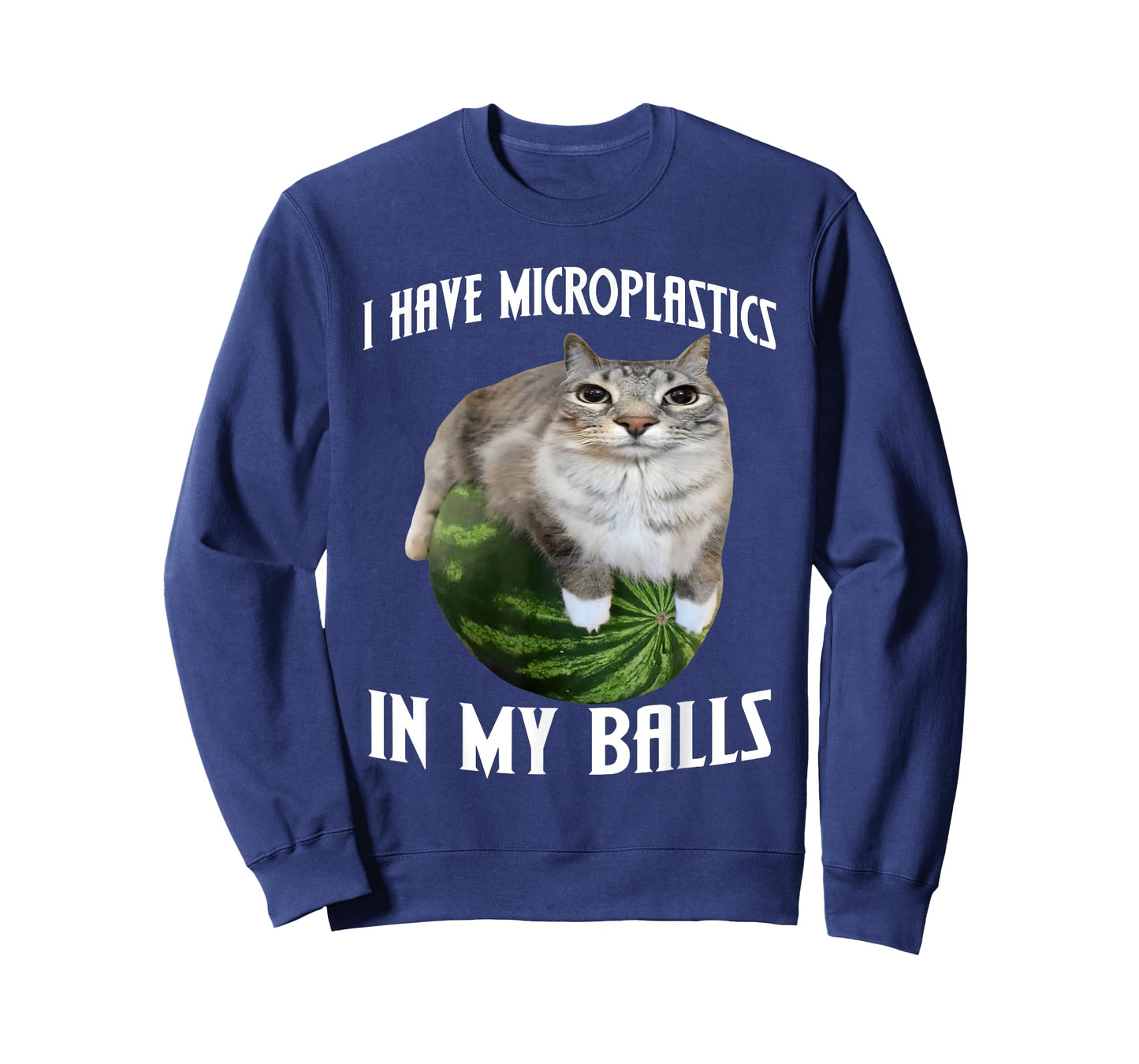 I Have Microplastics In My Balls Funny Cat Meme T-Shirt for Men Women