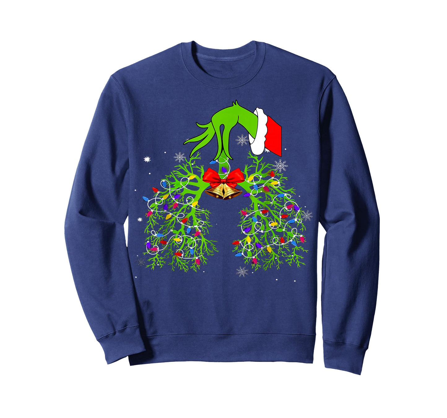 Christmas Nurse, Respiratory Therapist, Lung Xmas Lights T-Shirt