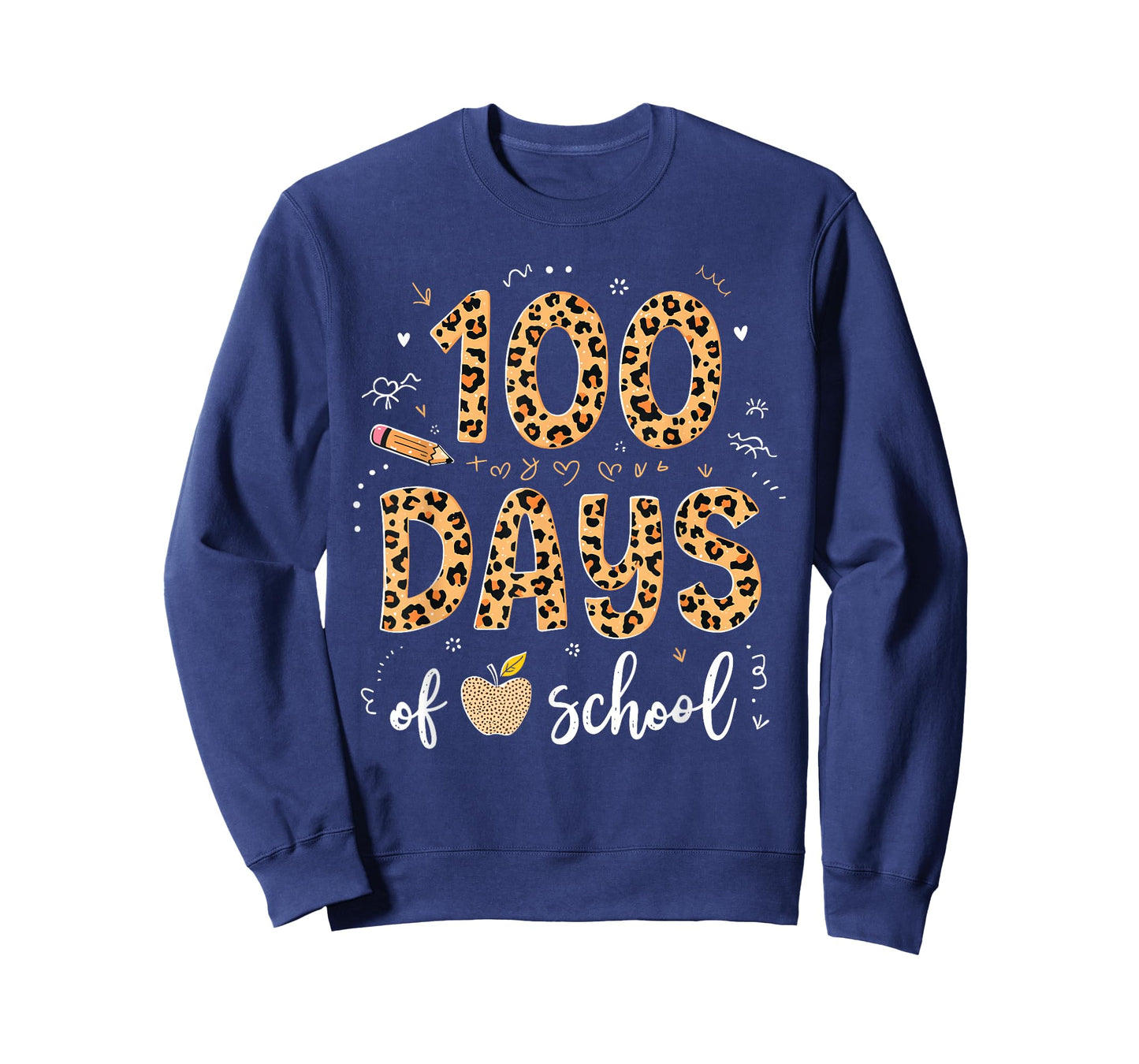 100 Days of School Leopard Print Design for Kids & Teachers T-Shirt