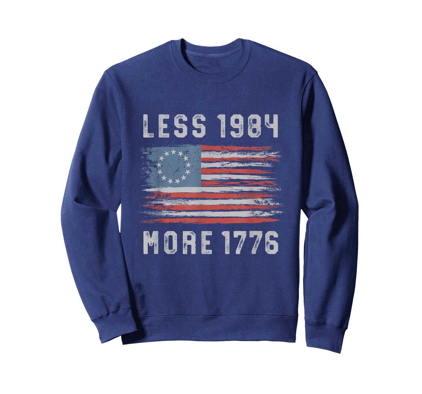 Less 1984 More 1776 Vintage Betsy Ross Flag Free Speech T-Shirt