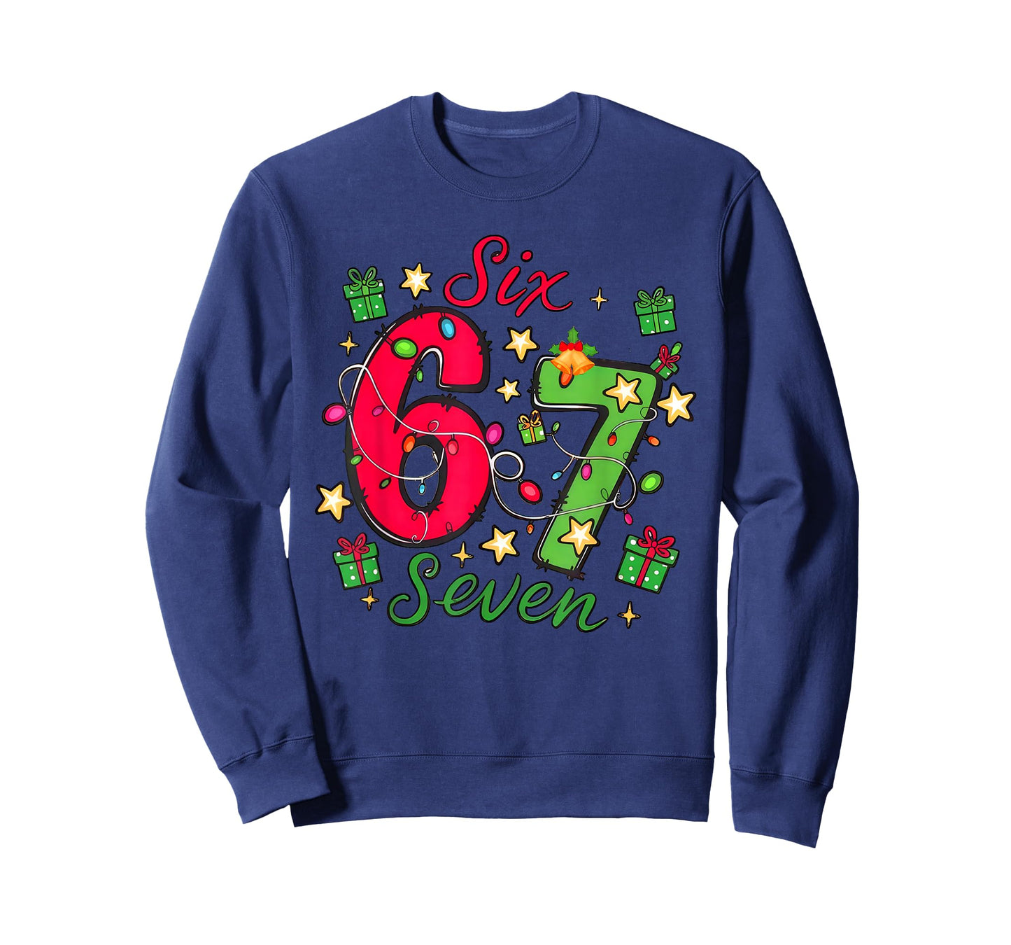 67 Green Hands Christmas Shirt Six Seven Meme Brainrot Xmas T-Shirt