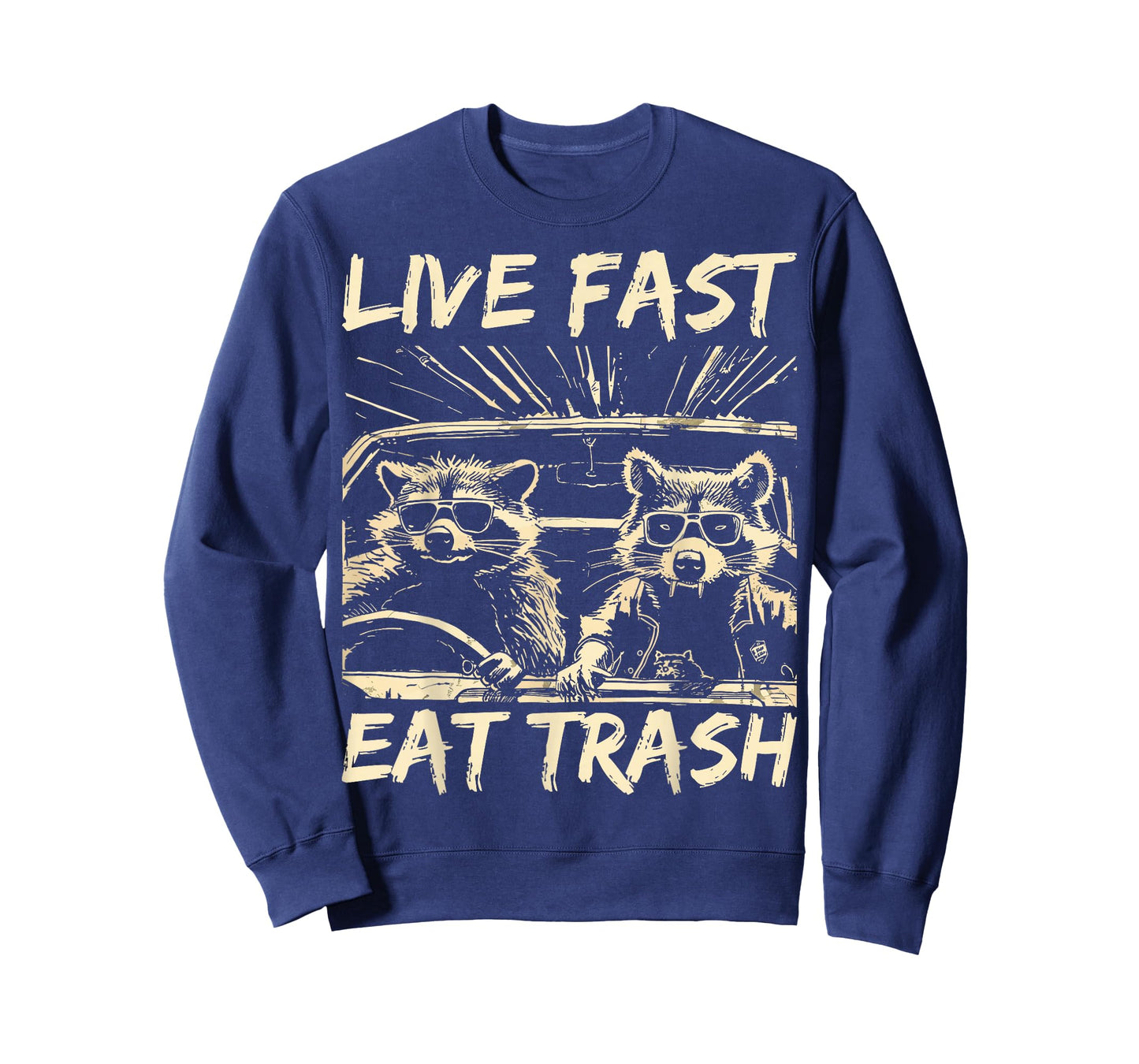 Funny Raccoon Live Fast Eat Trash Street Cats Squad T-Shirt