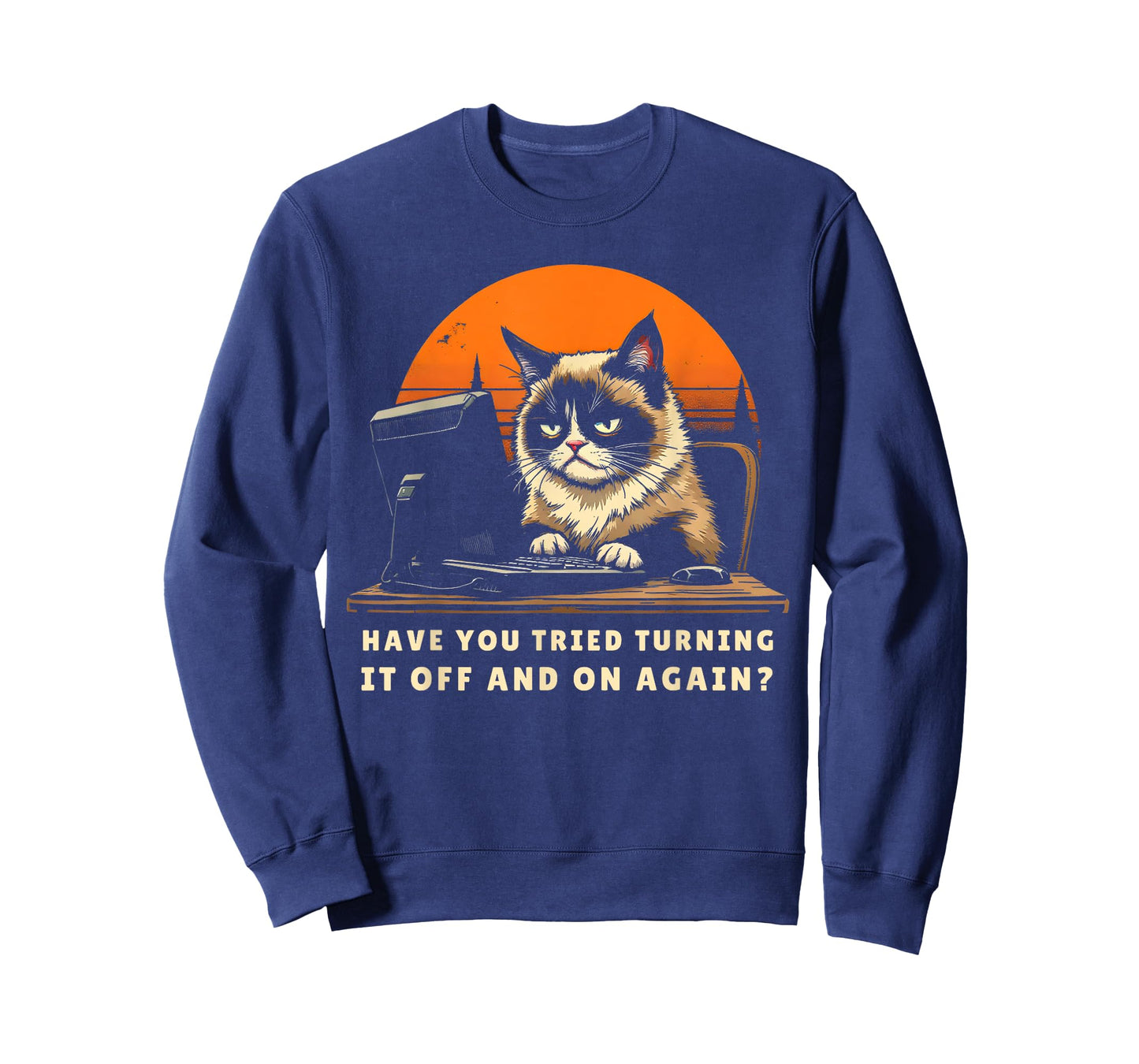 Have You Tried Turning It Off And On Again? Tech-Support Cat T-Shirt