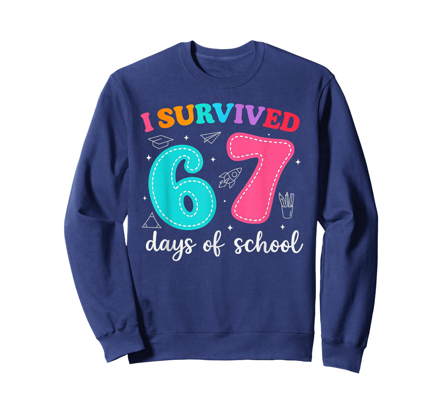 I Survived 67 Days of School Funny Meme Teacher Student T-Shirt