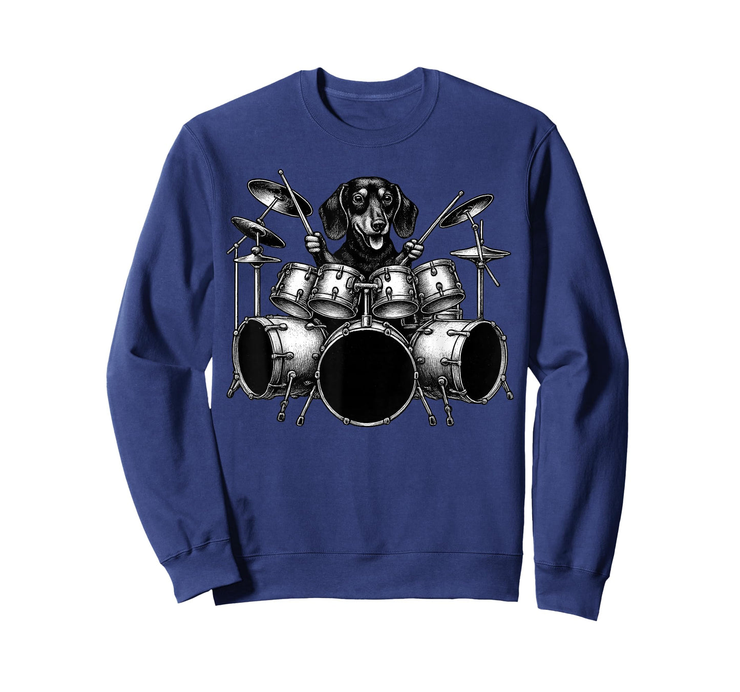 Dachshund Playing Drums Drummer Dog Lover T-Shirt