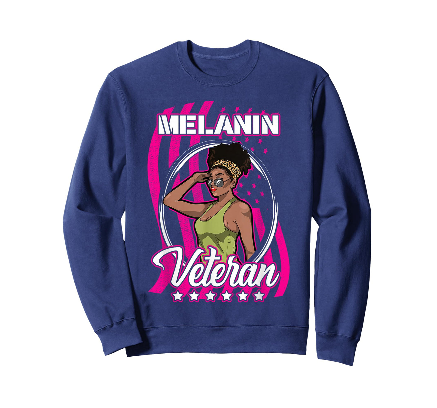 African American Military Female Veteran Black Girl Melanin T-Shirt