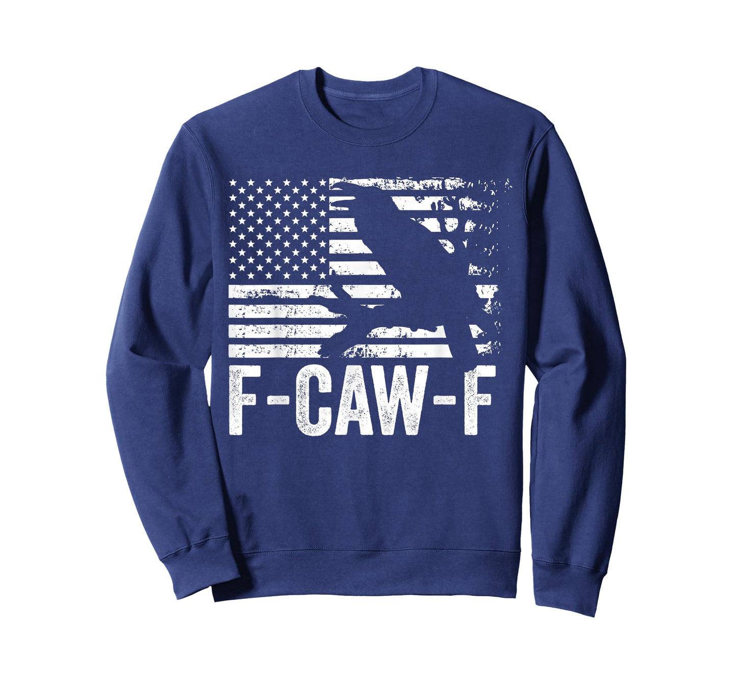 F-Caw-F Black Crow Black Bird Retro USA Flag Vintage F-Caw-F T-Shirt