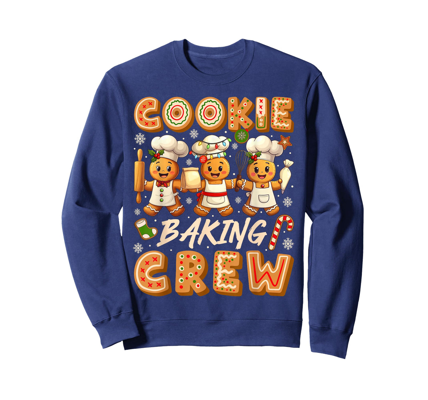 Cookie Baking Crew Christmas Funny Gingerbread Lovers Kids T-Shirt