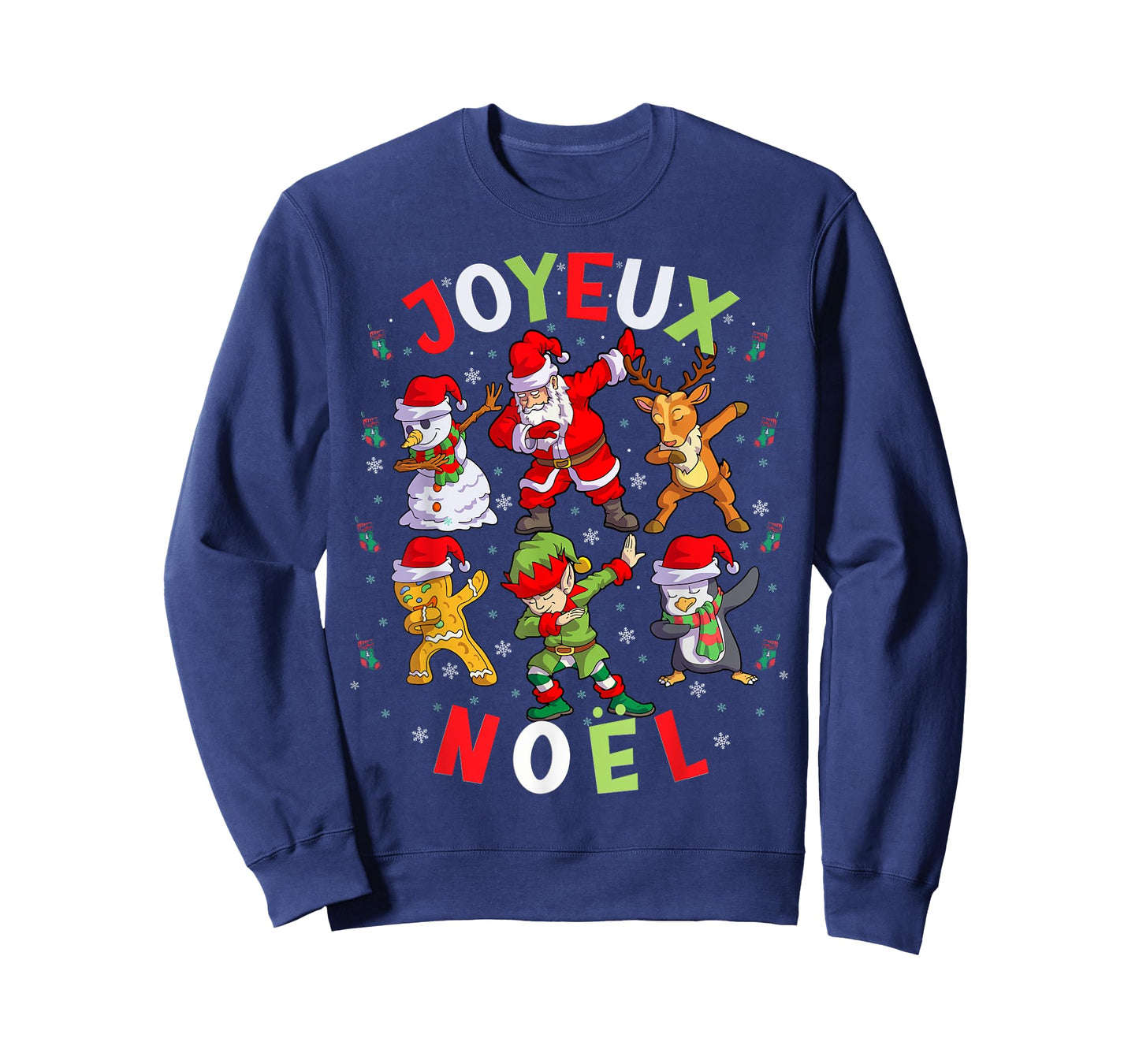 Joyeux Noel Merry Christmas French Squad Santa Elf Dab T-Shirt