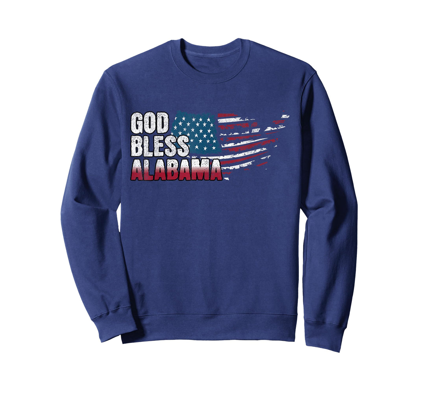 Patriotic God Bless Alabama - American Flag T-Shirt
