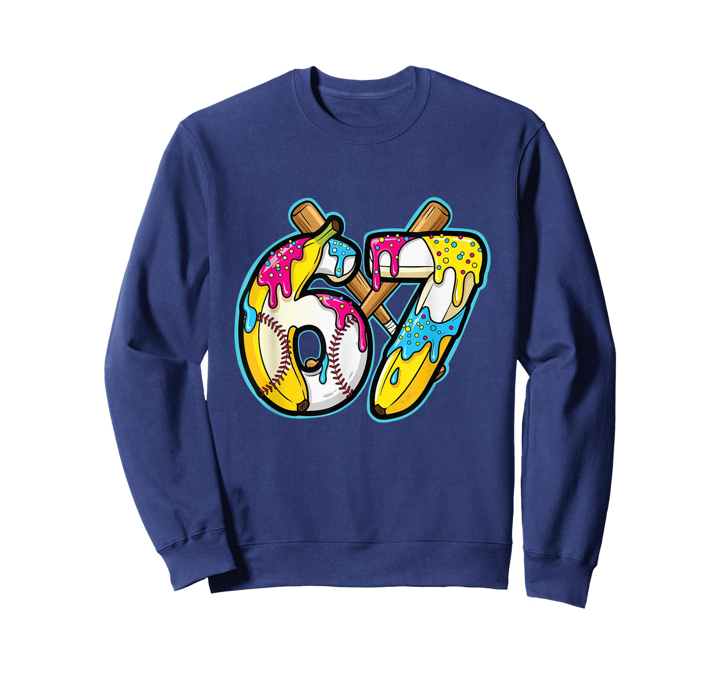 Funny Banana 67 Ice Cream Drip Meme Six Seven Gen Alpha Art T-Shirt